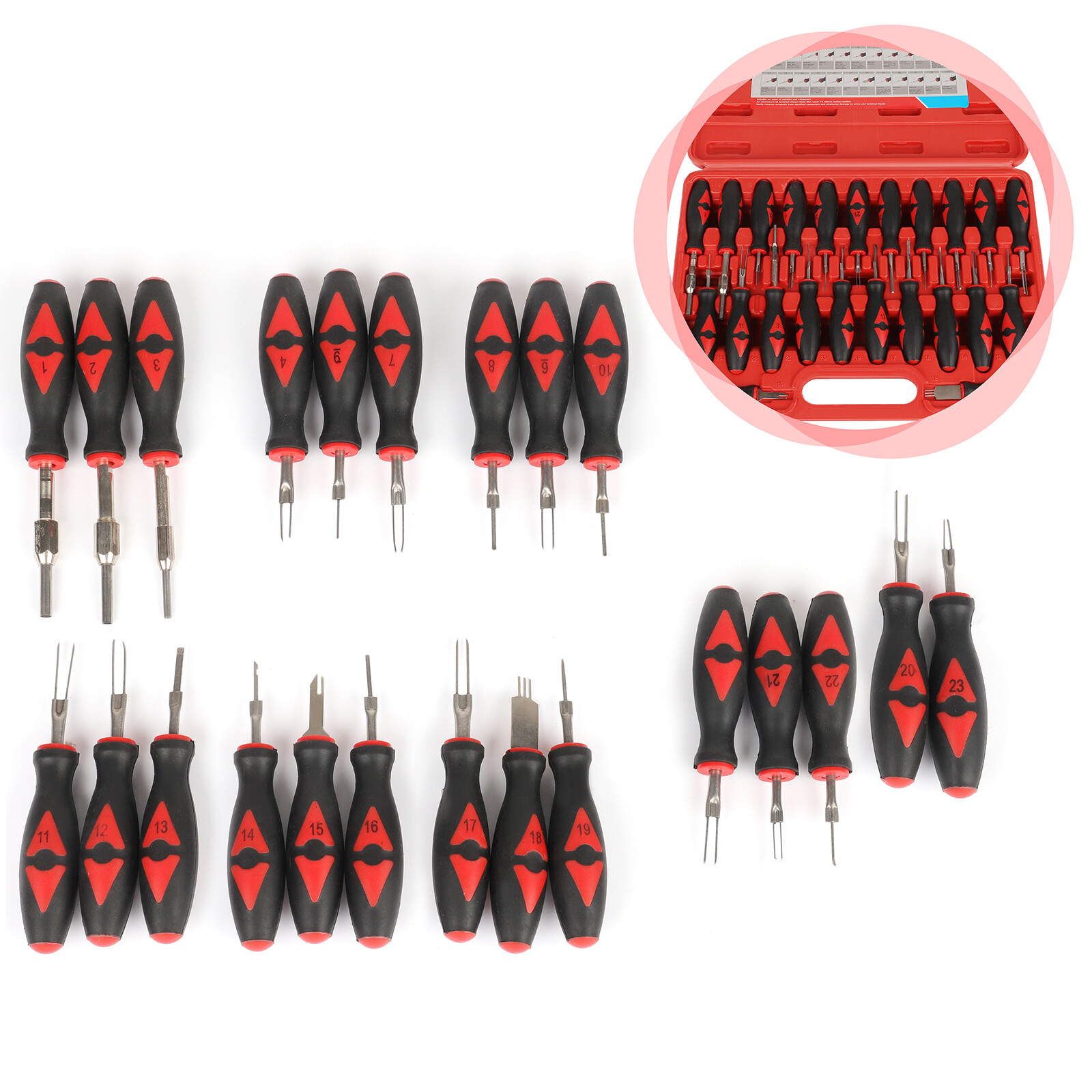 23Pcs/Set Universal Automotive Terminal Release Removal Remover Tool Kit