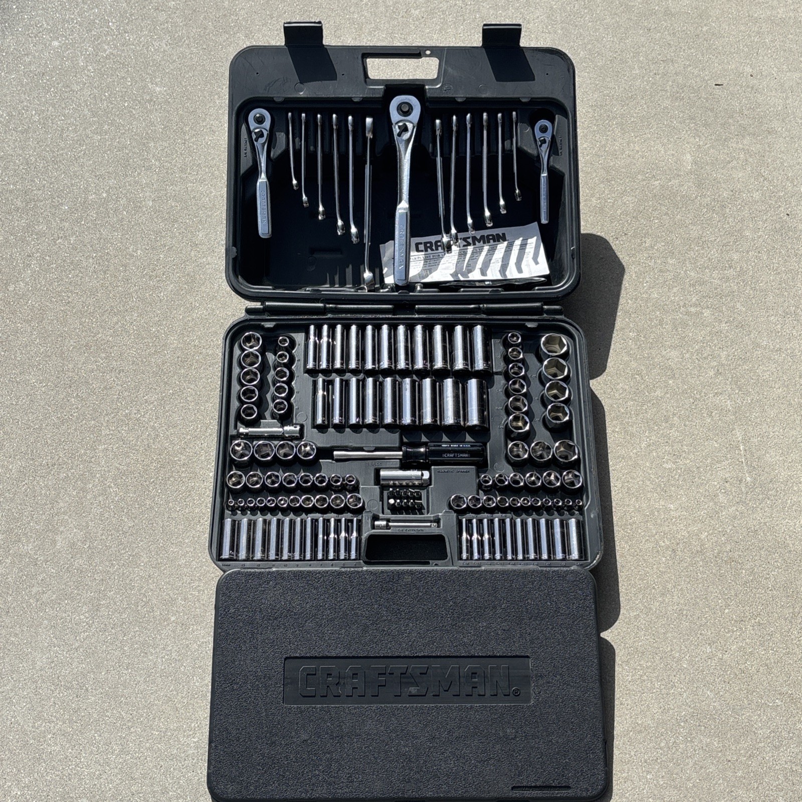 Craftsman Mechanics Socket Wrench Tool Set Metric & SAE ALL 6 POINT 9 33644 USA