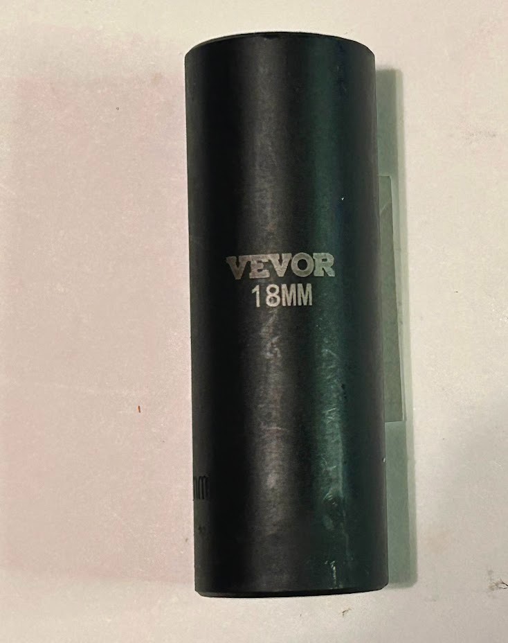 VEVOR 18 mm x 1/2″ Deep Impact Socket – 6 Point – Free USA Shipping