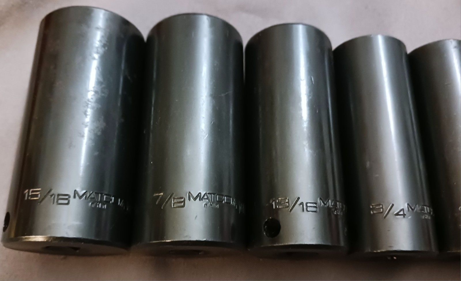 VTG Matco Tools 10pc 3/8″ Drive SAE Deep Impact Socket Set 5/16-7/8″ 6-Point USA