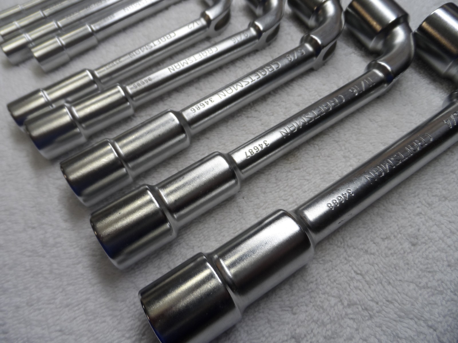 Craftsman Professional Angled Socket Wrench Set, 6pt / 12pt, NOS France PN 34689
