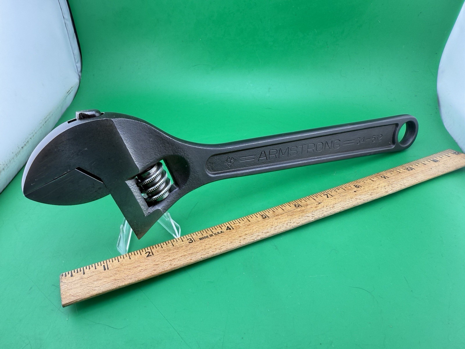 ARMSTRONG 34-512 12in. Adjustable Wrench USA opens & closes smoothly & Tight