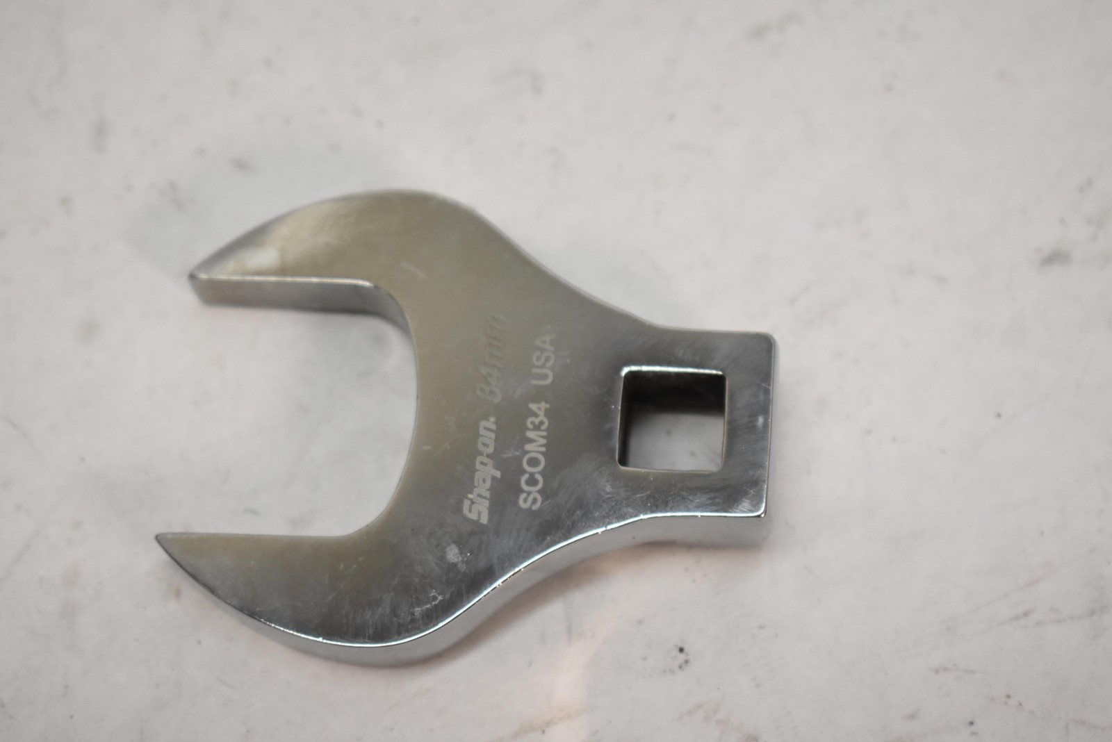 Snap-on SCOM34 Crowfoot Wrench 34mm Metric 3/4in Drive Chrome USA Open End Head