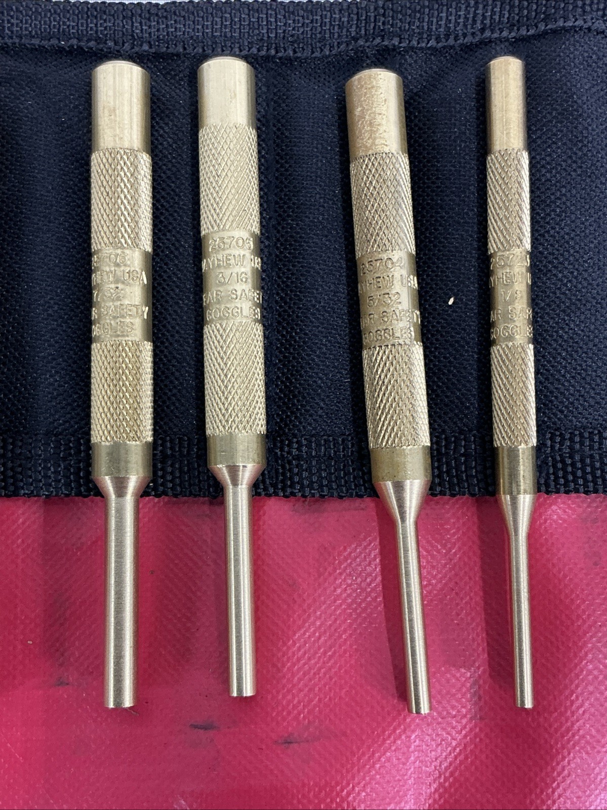 New Mayhew Steel Products 67012 12 Piece Brass Punch & Scraper Sae Set