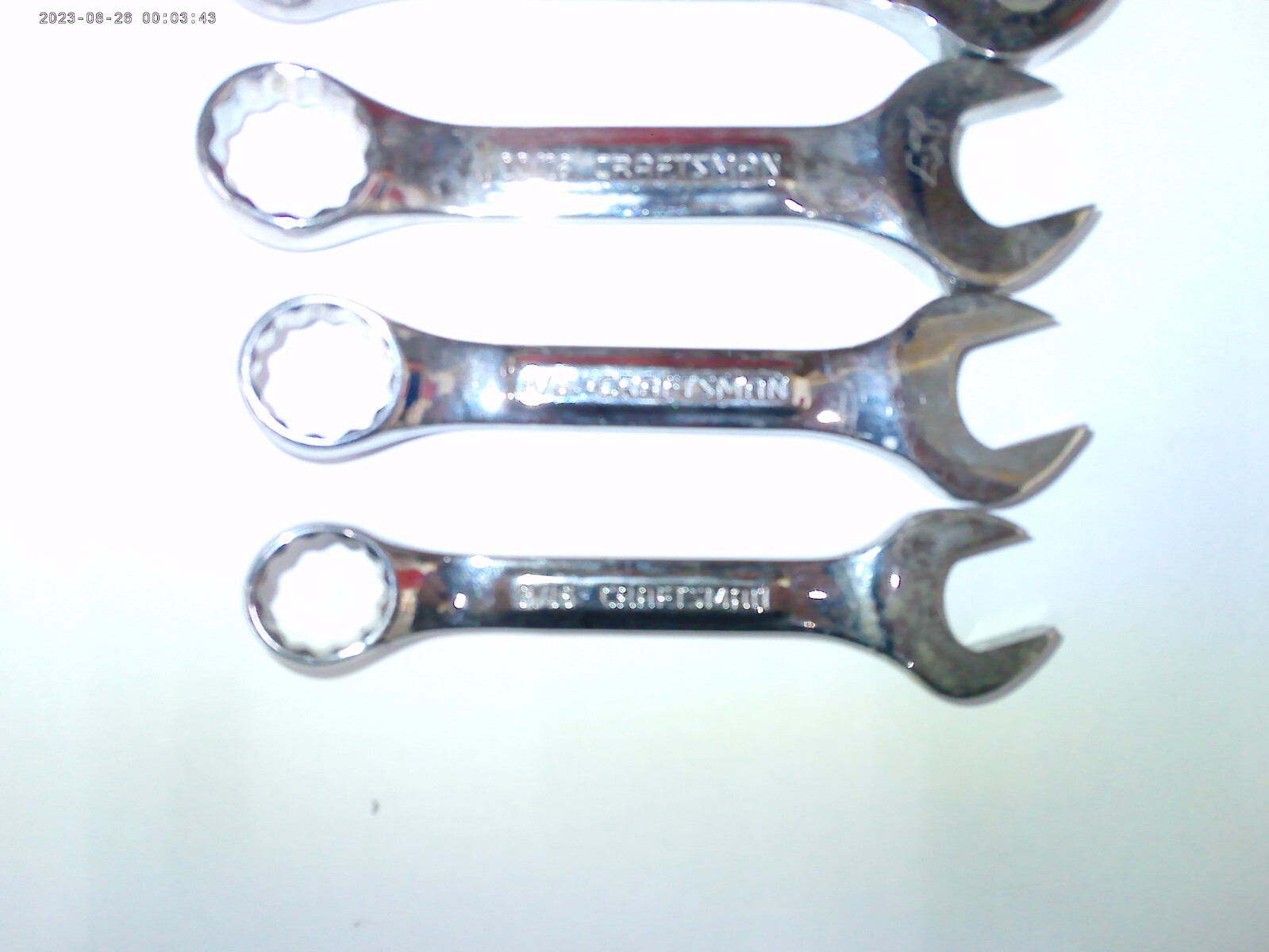 Craftsman 4pc SAE Full Polish Stubby 12PT Wrench series 9/16-3/4 USA BIN OBO