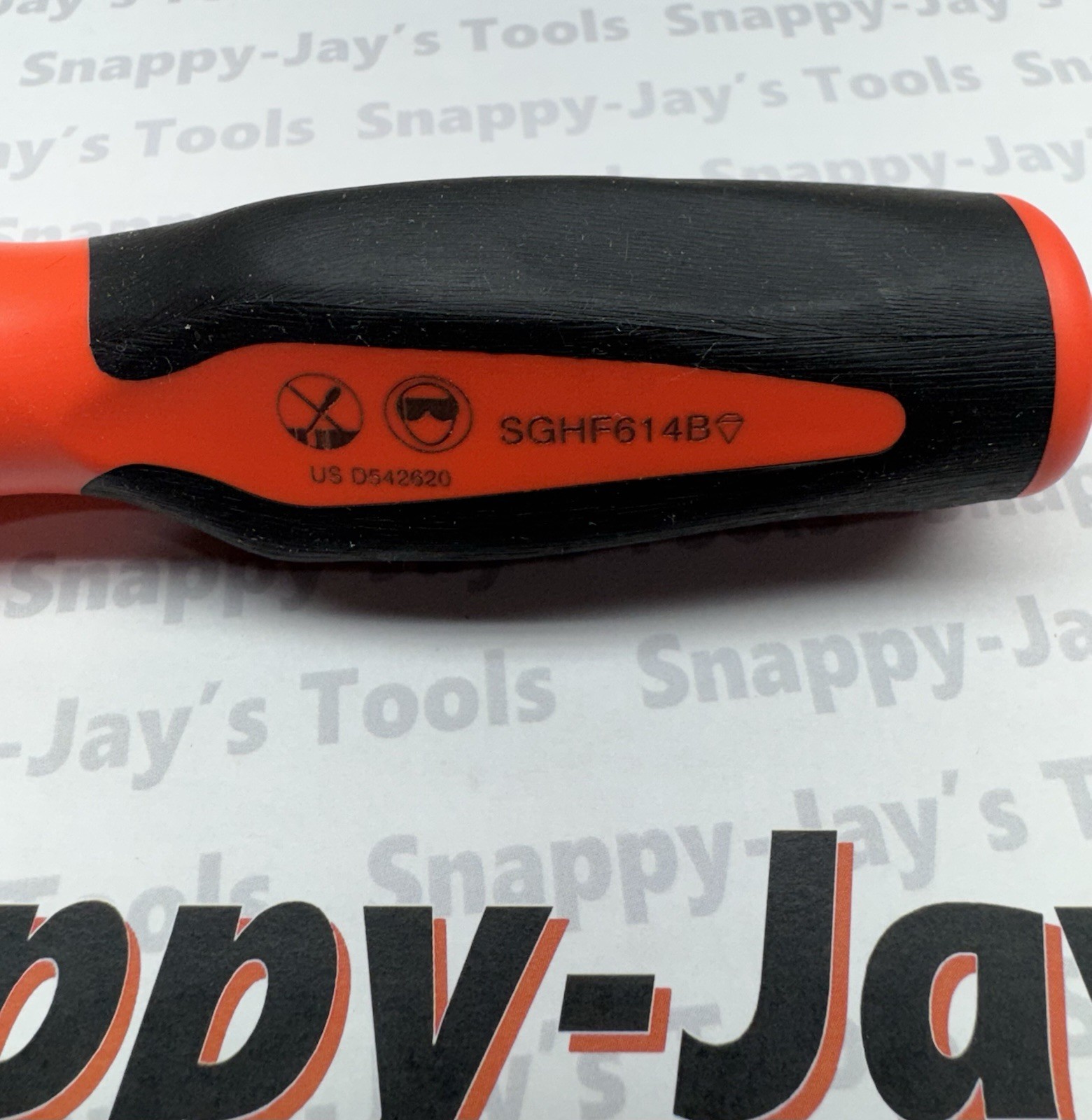 Snap-on Tools NEW ORANGE Soft Grip Three Square Triangle Blade File SGHF614B 6T