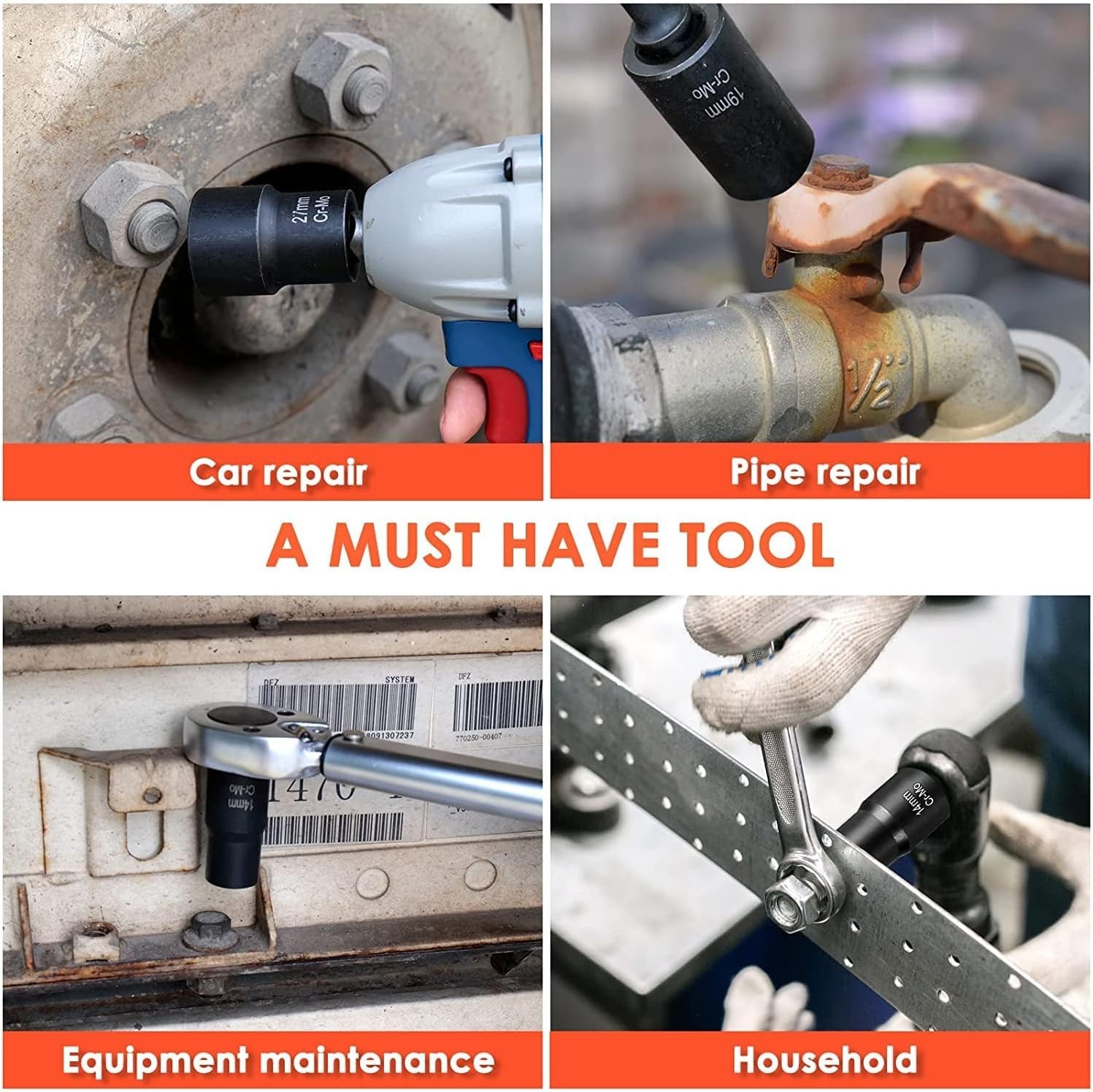 Professional 10-Piece Bolt & Nut Extractor Set – Max Grip and Versatile Sizes