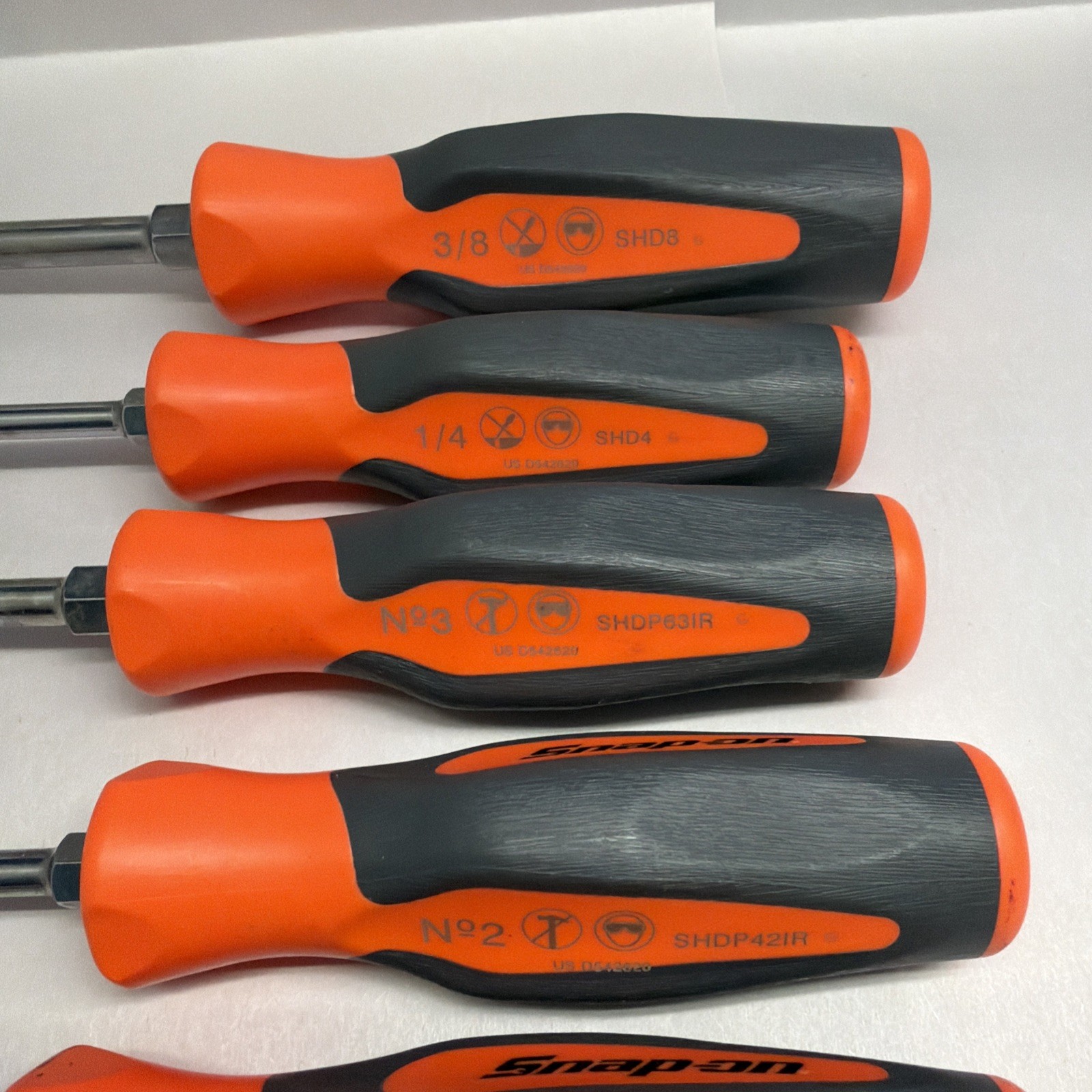 Snap On 9 Piece Screwdriver Set Red Soft Grip