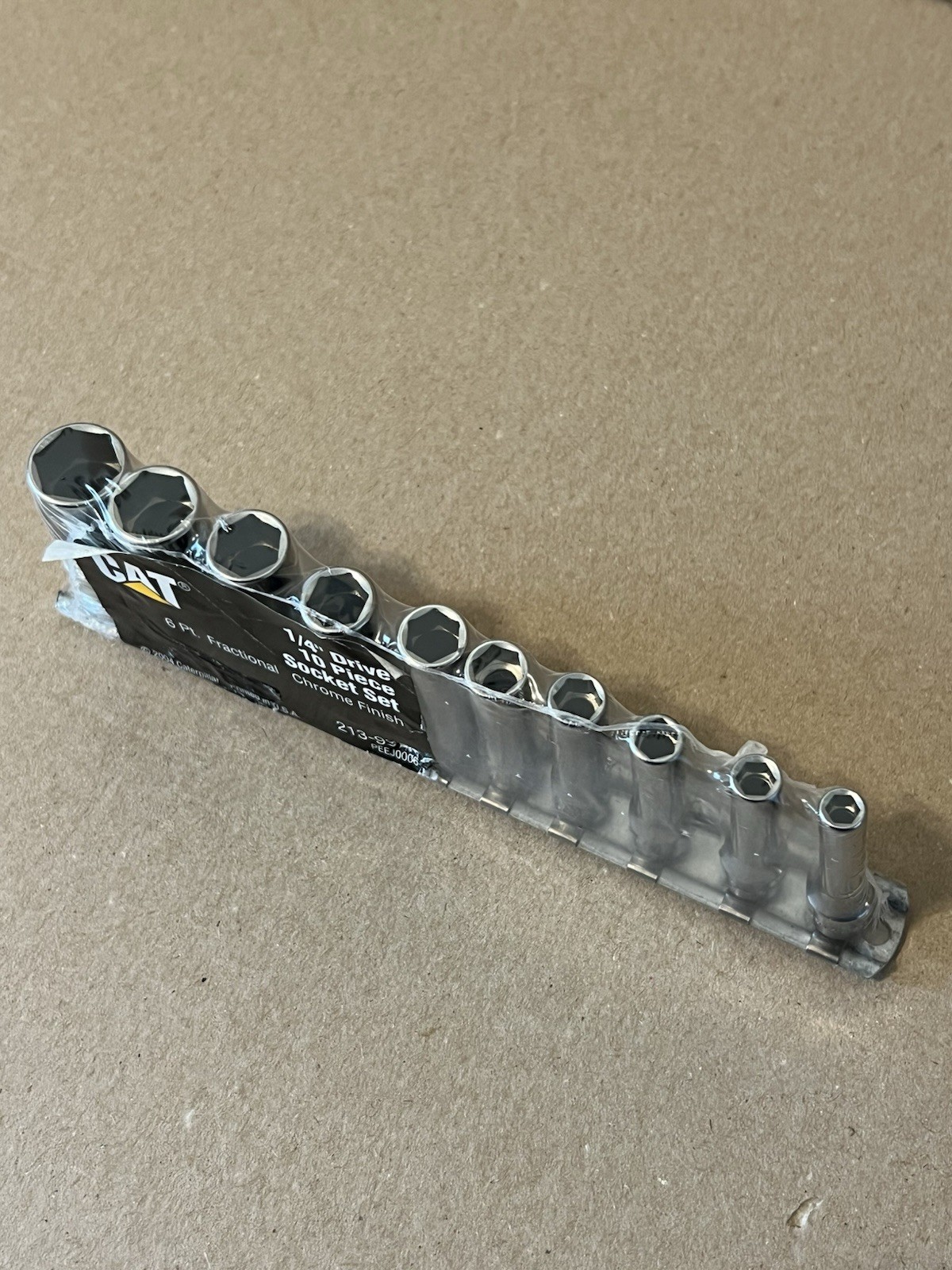 CAT/ Snap-On USA 1/4” Drive Deep Chrome 10 Piece SAE 6 Point 3/16”-9/16”