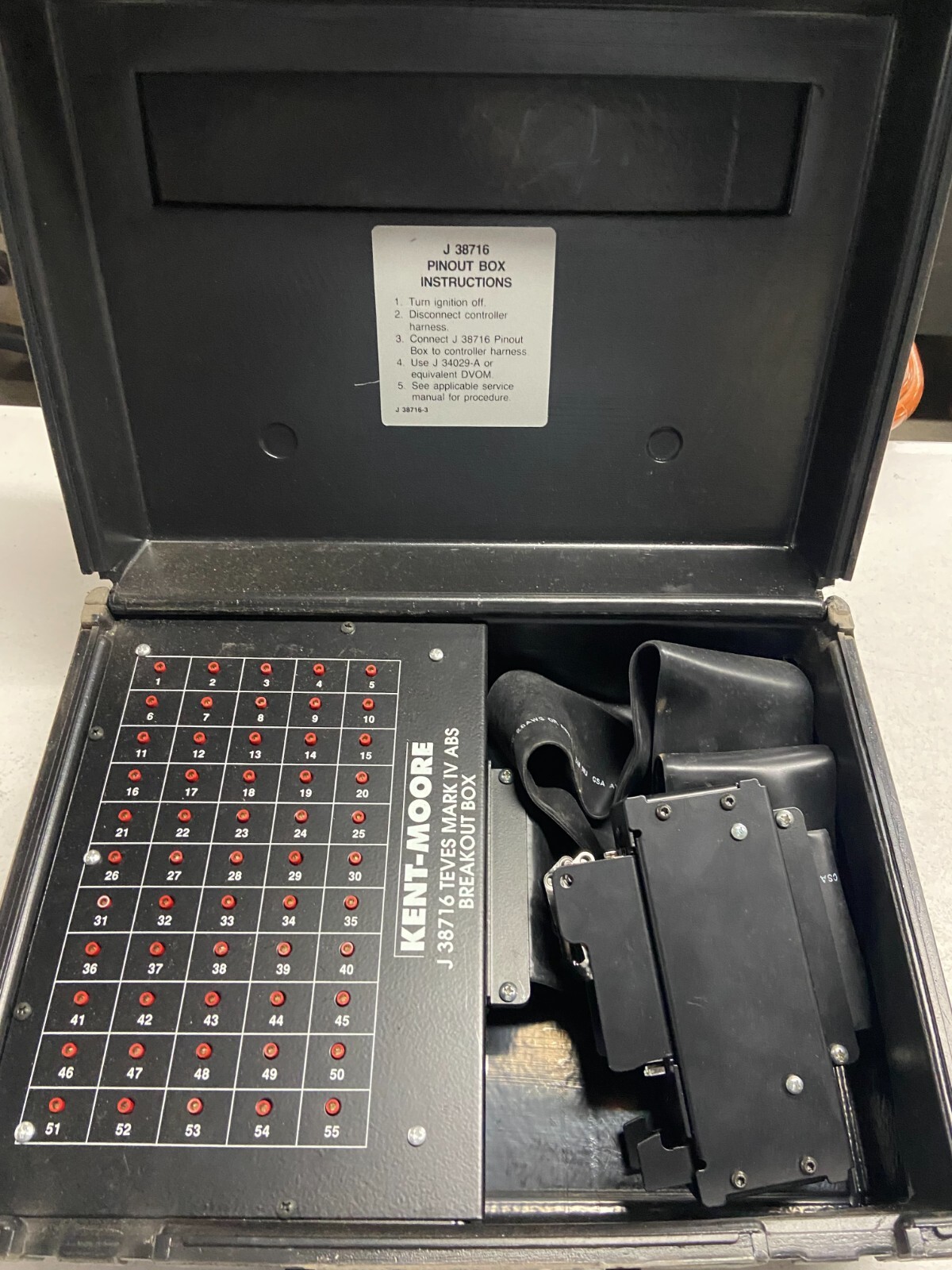 Kent Moore KM J-38716 TEVES ABS Pinout Mark IV Breakout Box OEM Tool Kit SKU14