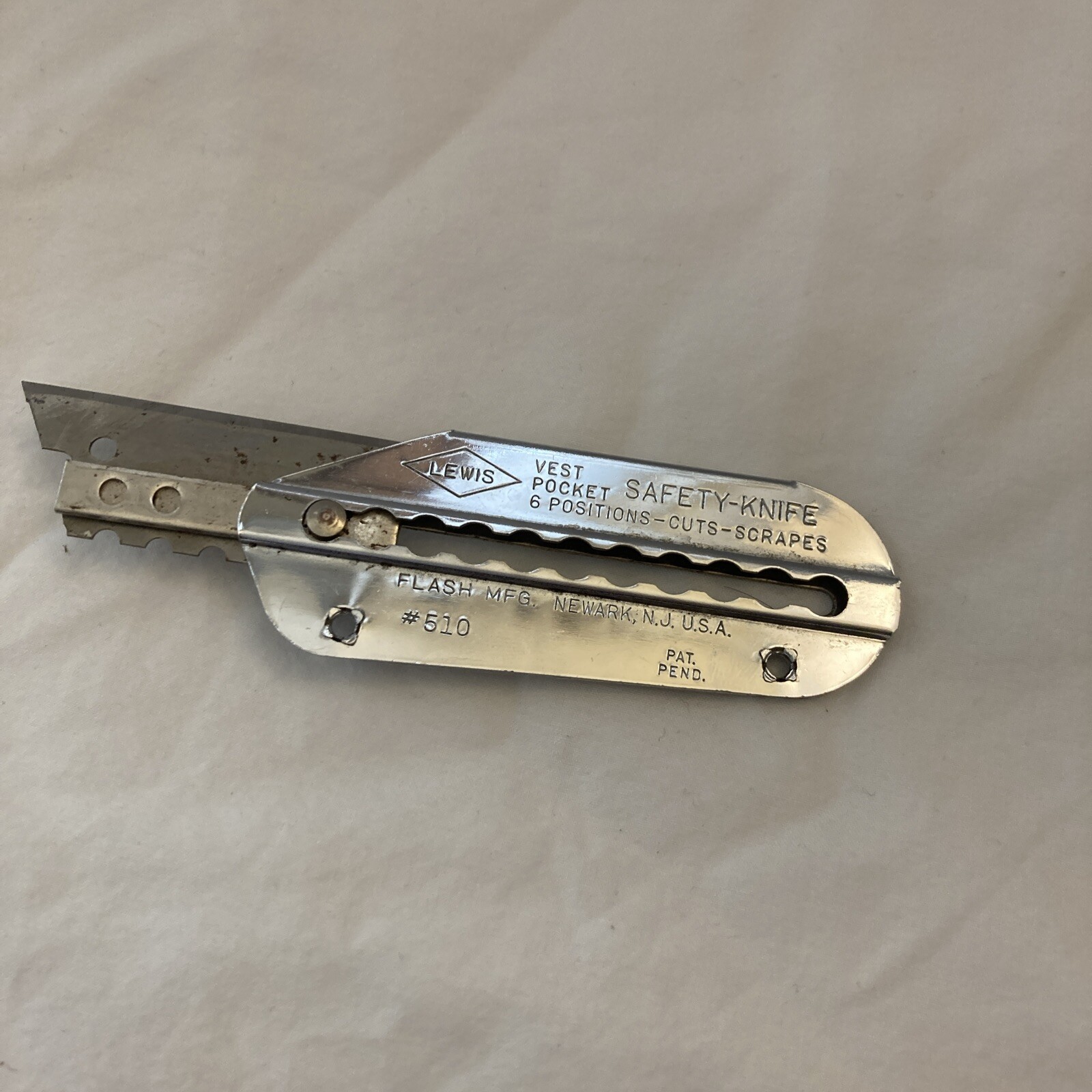 Lewis USA No 5101 3 in 1 Vest Pocket Safety Knife Tool 510-1