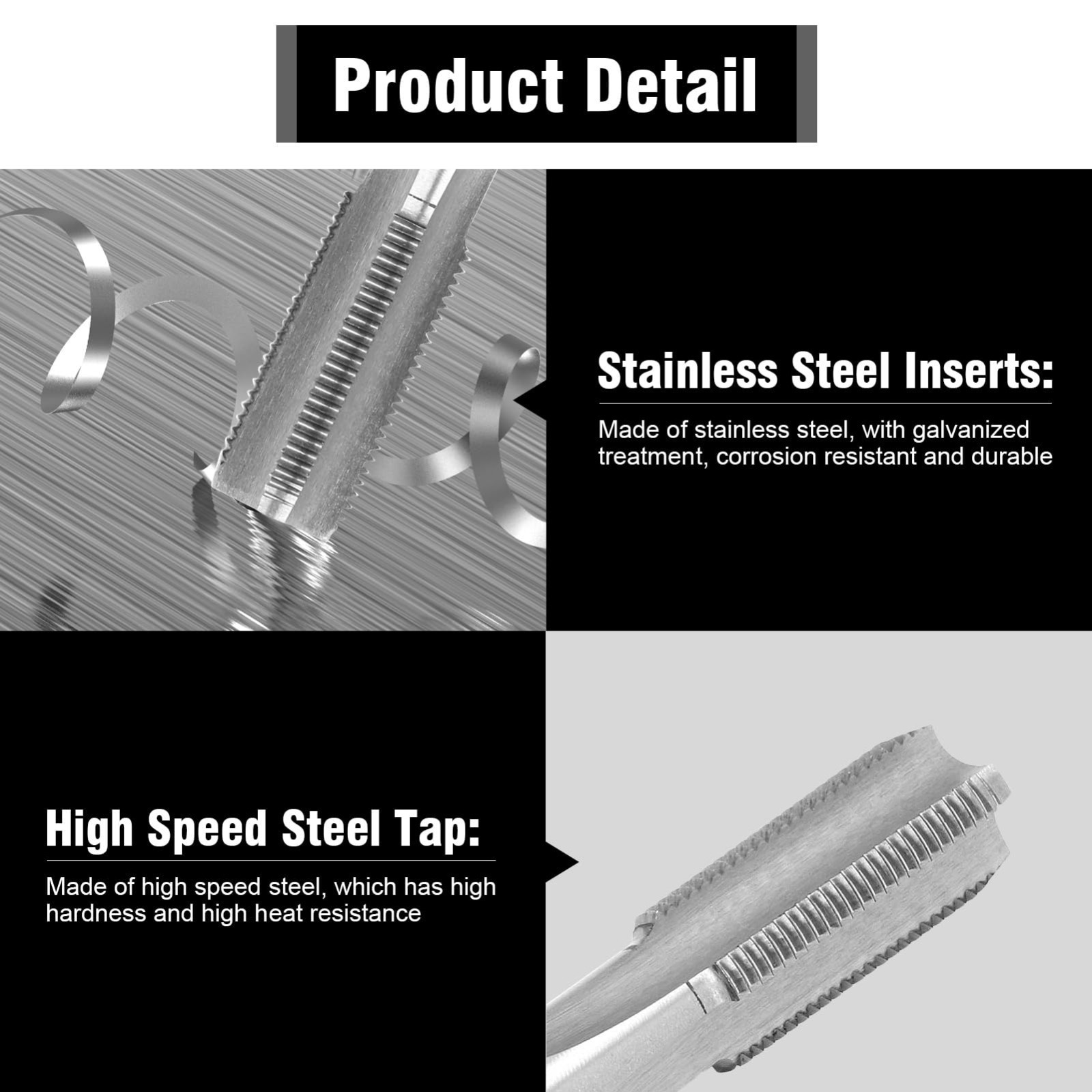 Spark Plug Thread Repair Kit – M12 x 1.25 & M14 x 1.25 Inserts & Tap for Engines