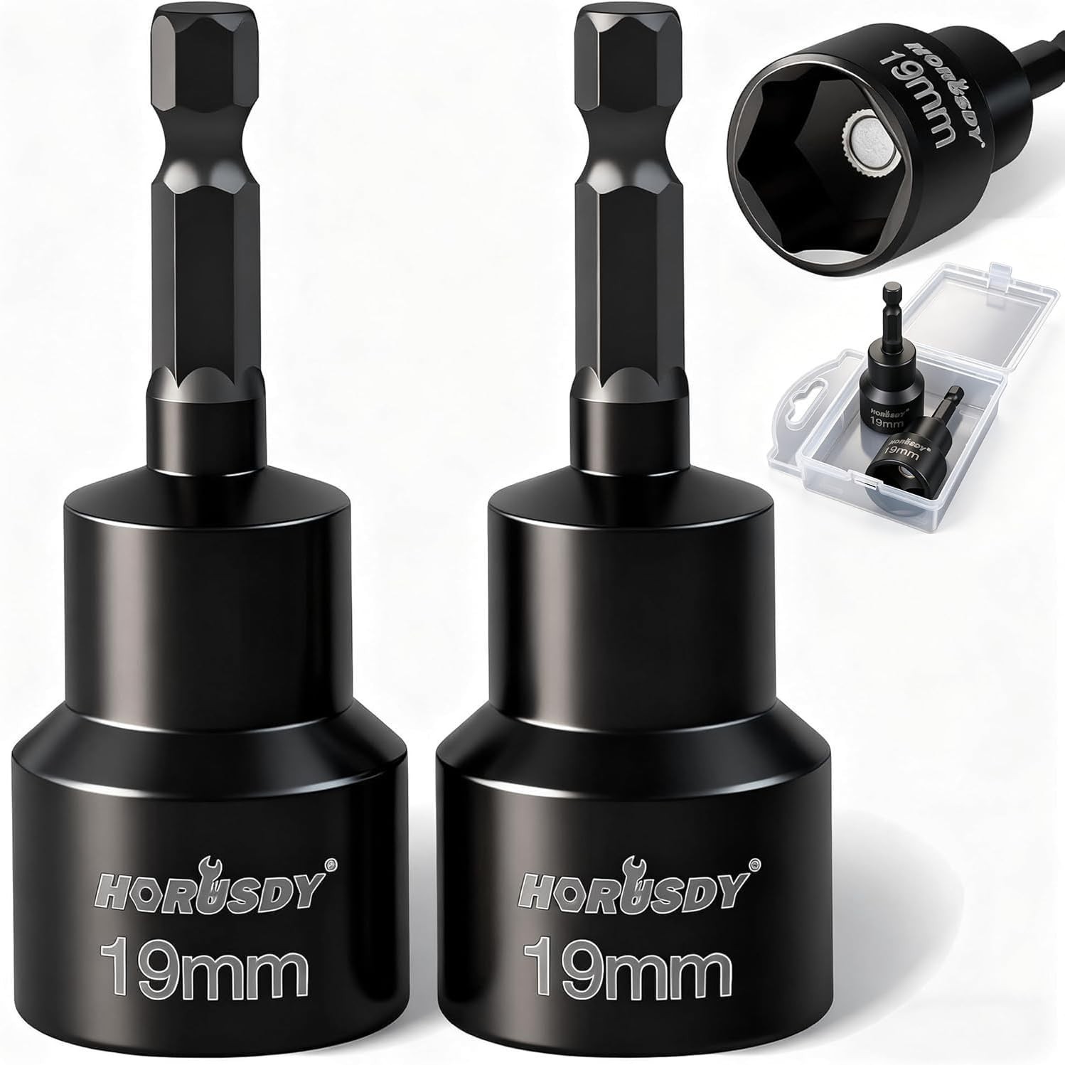 2-Pieces RV Leveling Scissor Jack Socket Drill Adapter, 1/4 Inch Hex Shank, F…