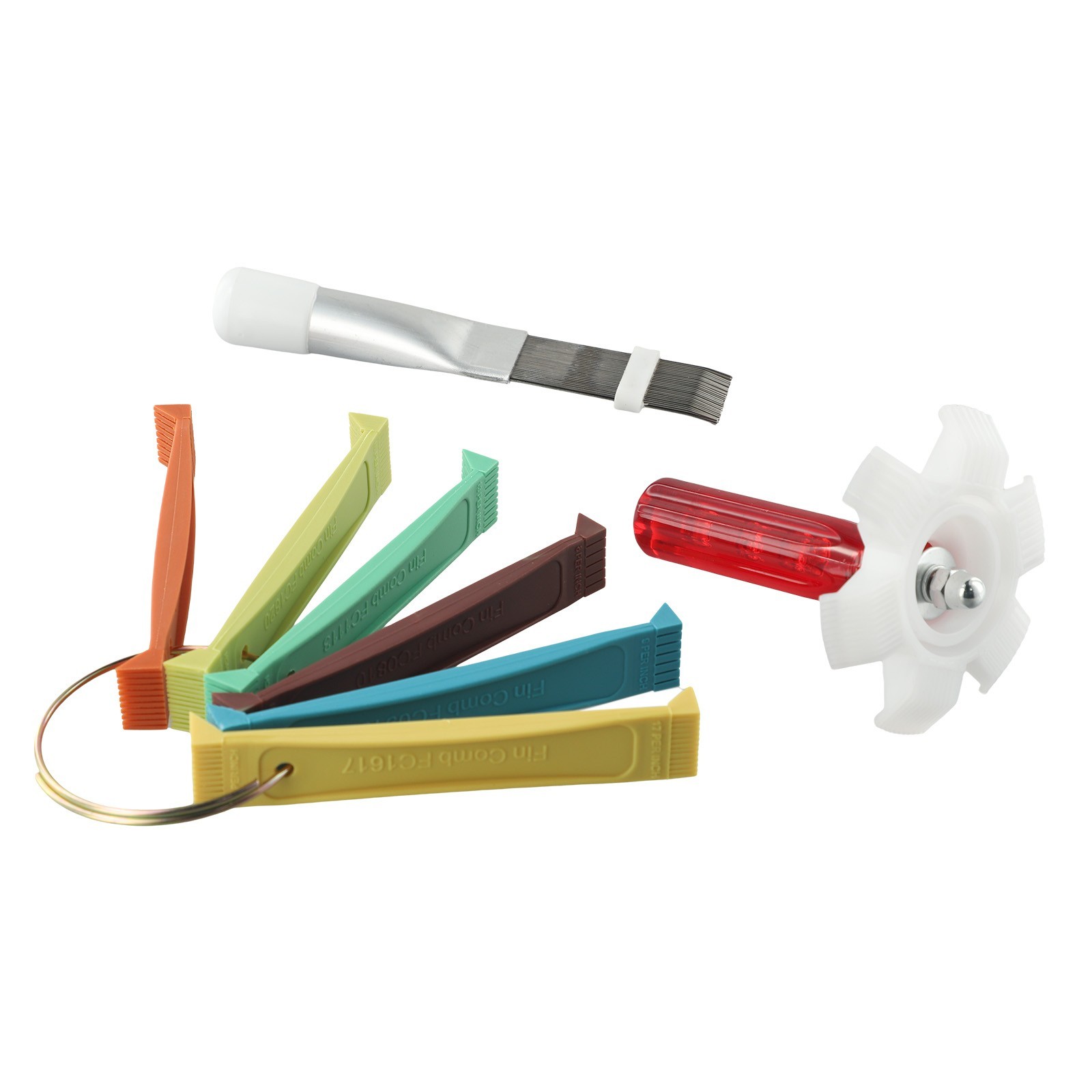 Comb Fin Comb Tool Set 3Pcs/Set Fin Cleaning Brush Stainless Steel + ABS