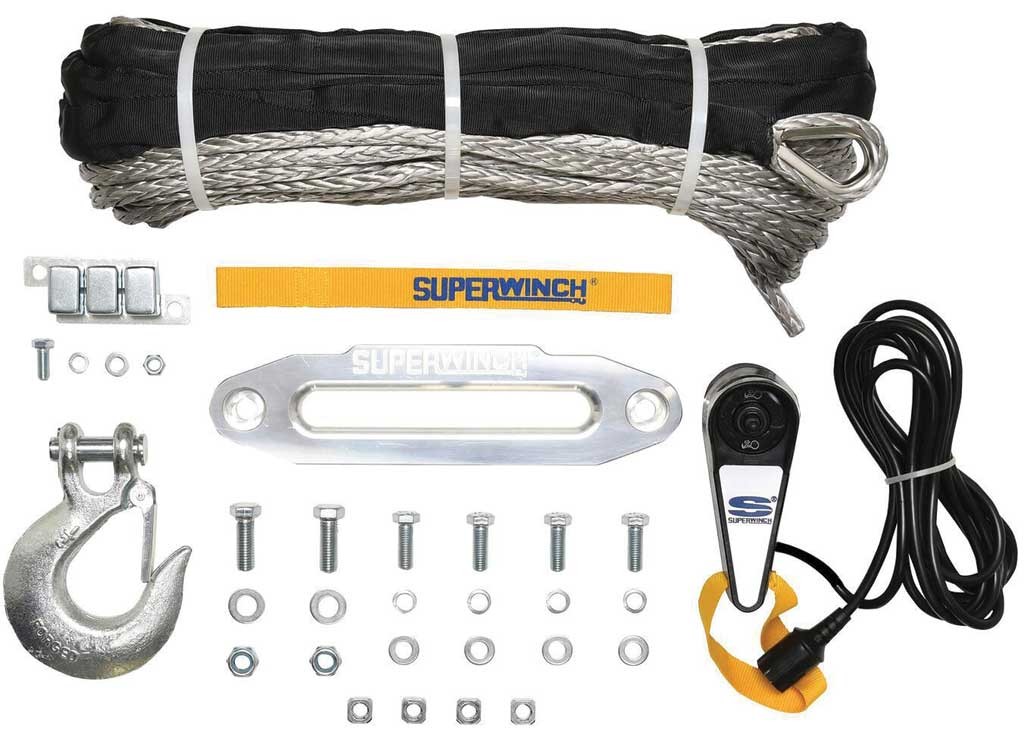 Superwinch 9500 lb Tiger Shark 9.5SR Winch 12V Synthetic Rope Off-Road Recovery