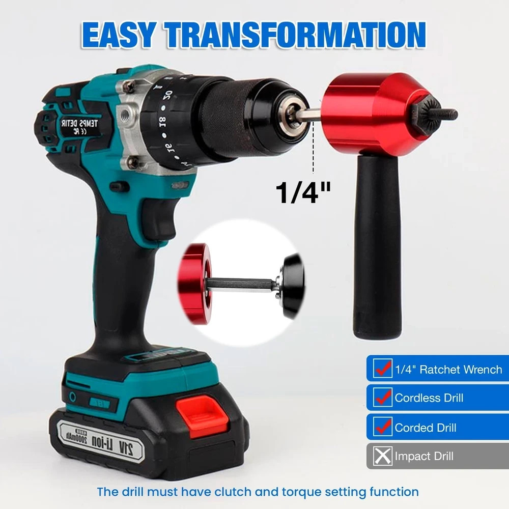 YUZES Rivet Nut Tool Adapter for Cordless Drill Electric- Newly Labor-Saving…