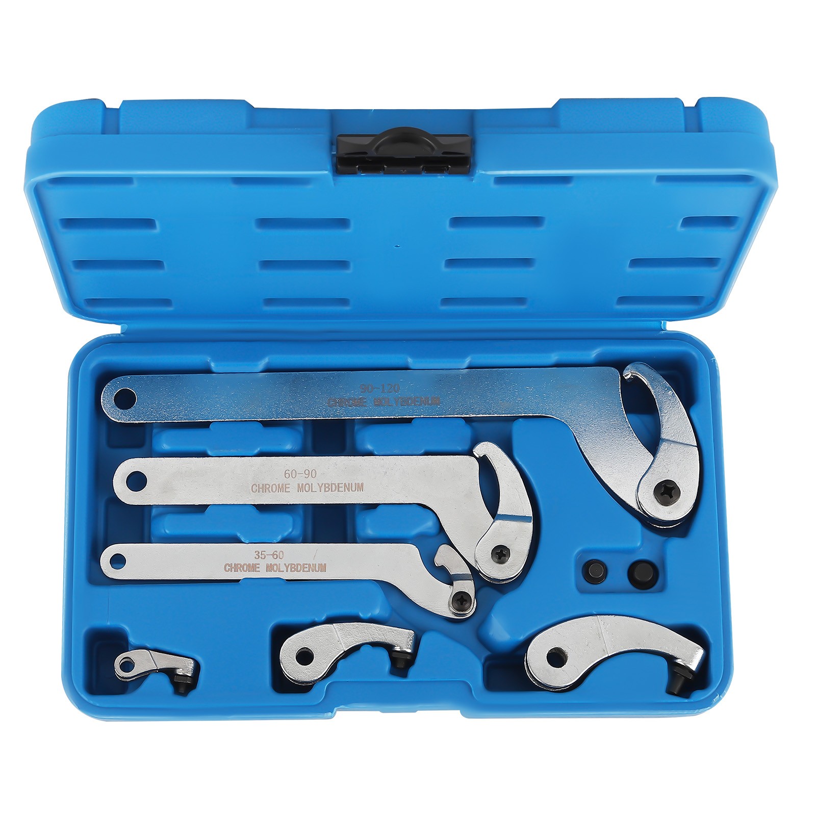 8x Adjustable Hook Pin Spanner Wrench Set Interchangeable Wrench Tool 35-120 New