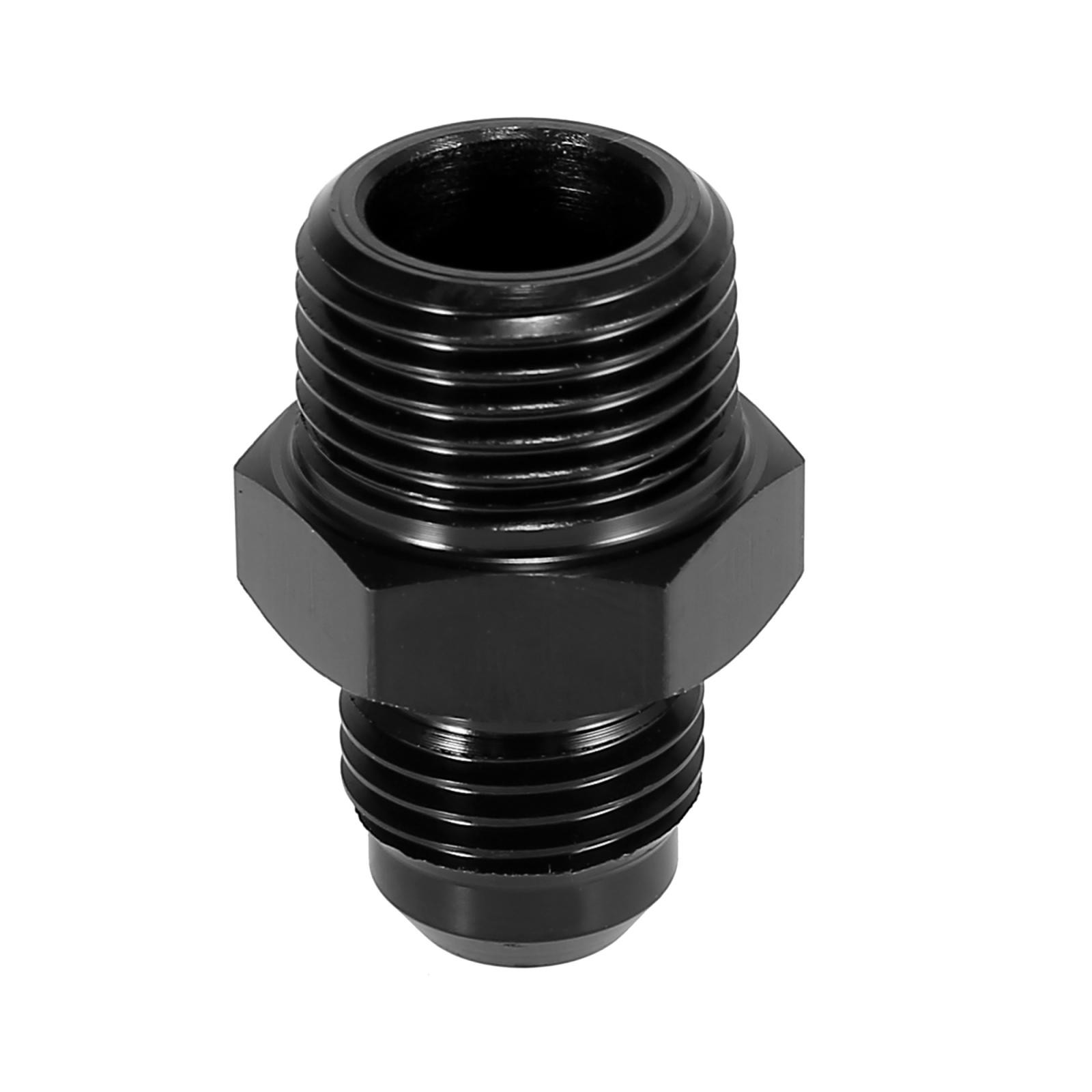 AN6 Male to 3/8″ NPT Male Car Glow Fitting Adapter Black