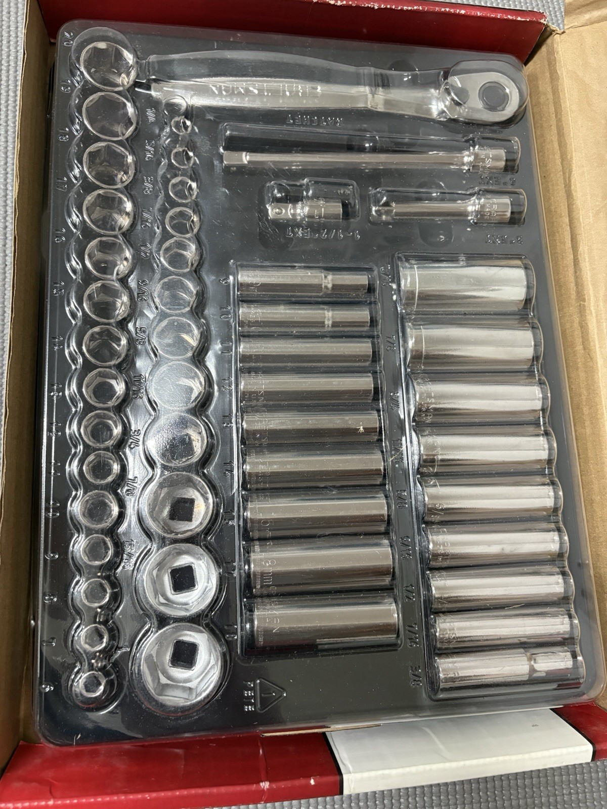 NOS Sears Craftsman 49pc 3/8” Drive Build-A-Set 34271 USA Low Profile Ratchet