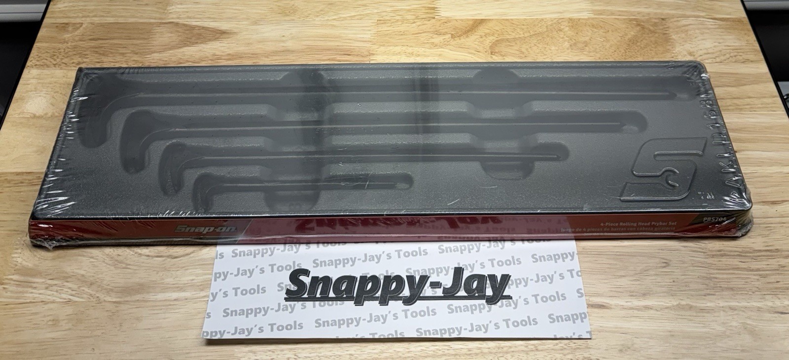 Snap-on Tools USA NEW 4pc Rolling Head Pry Bar Set w/Industrial Finish PBS704