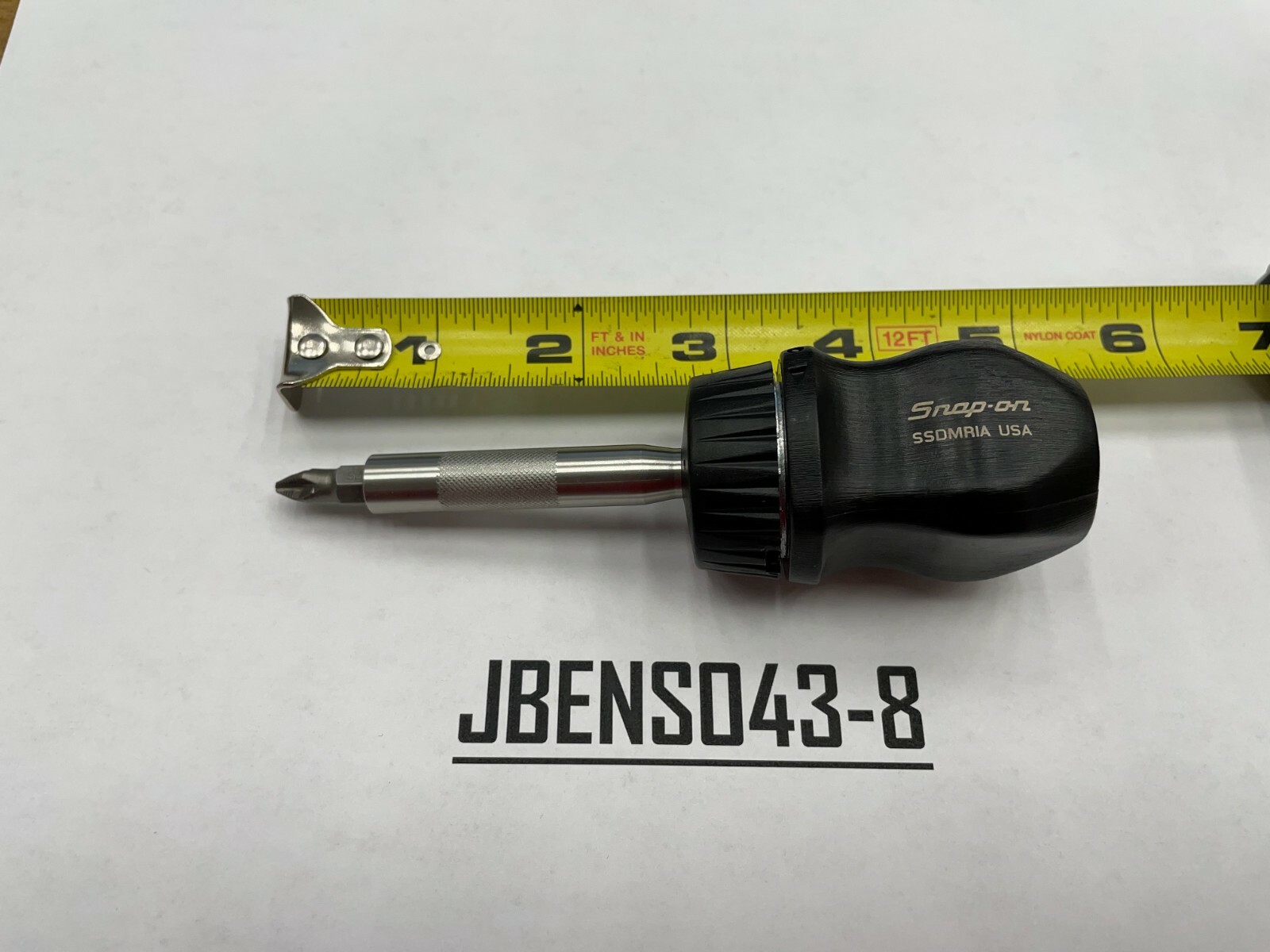 Snap-on Tools USA NEW BLACK Stubby Hard Handle Ratcheting Screwdriver SSDMR1A