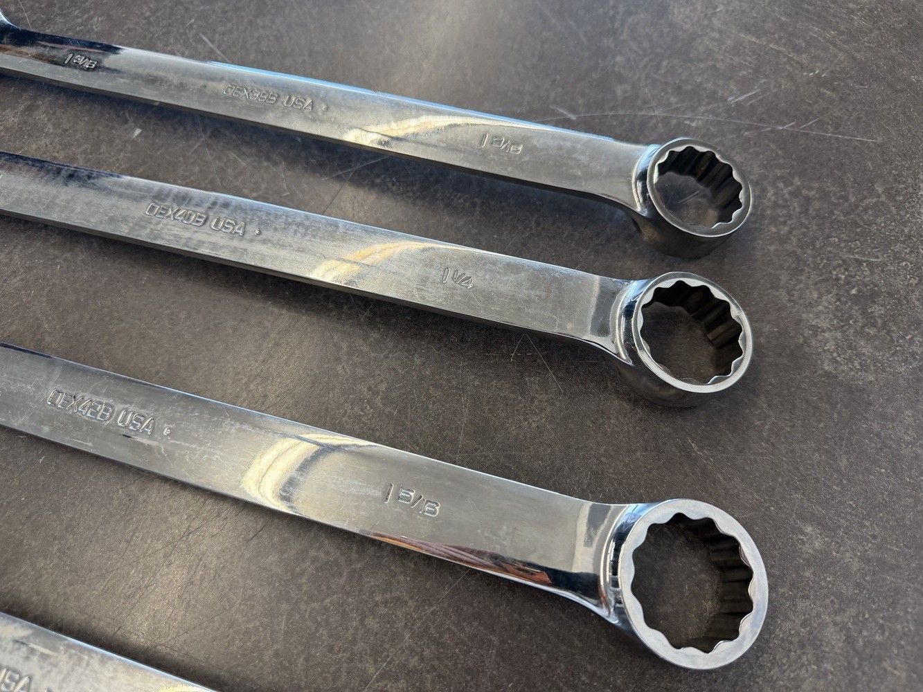 Snap On 6 Large SAE Wrenches 1-3/16″,1-1/4″, 1-5/16″, 1- 3/8″, 1-7/16″, 1-1/2″