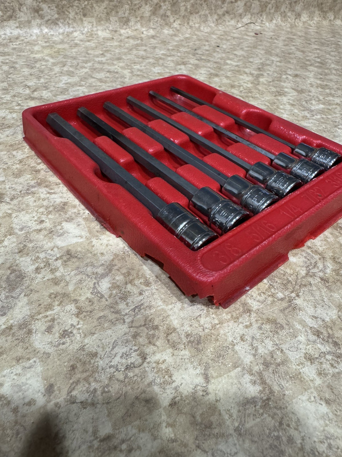 Snap-on Tools 3/8″ SAE Extra Long Hex Socket Driver 6 Pcs Set 206EFAL