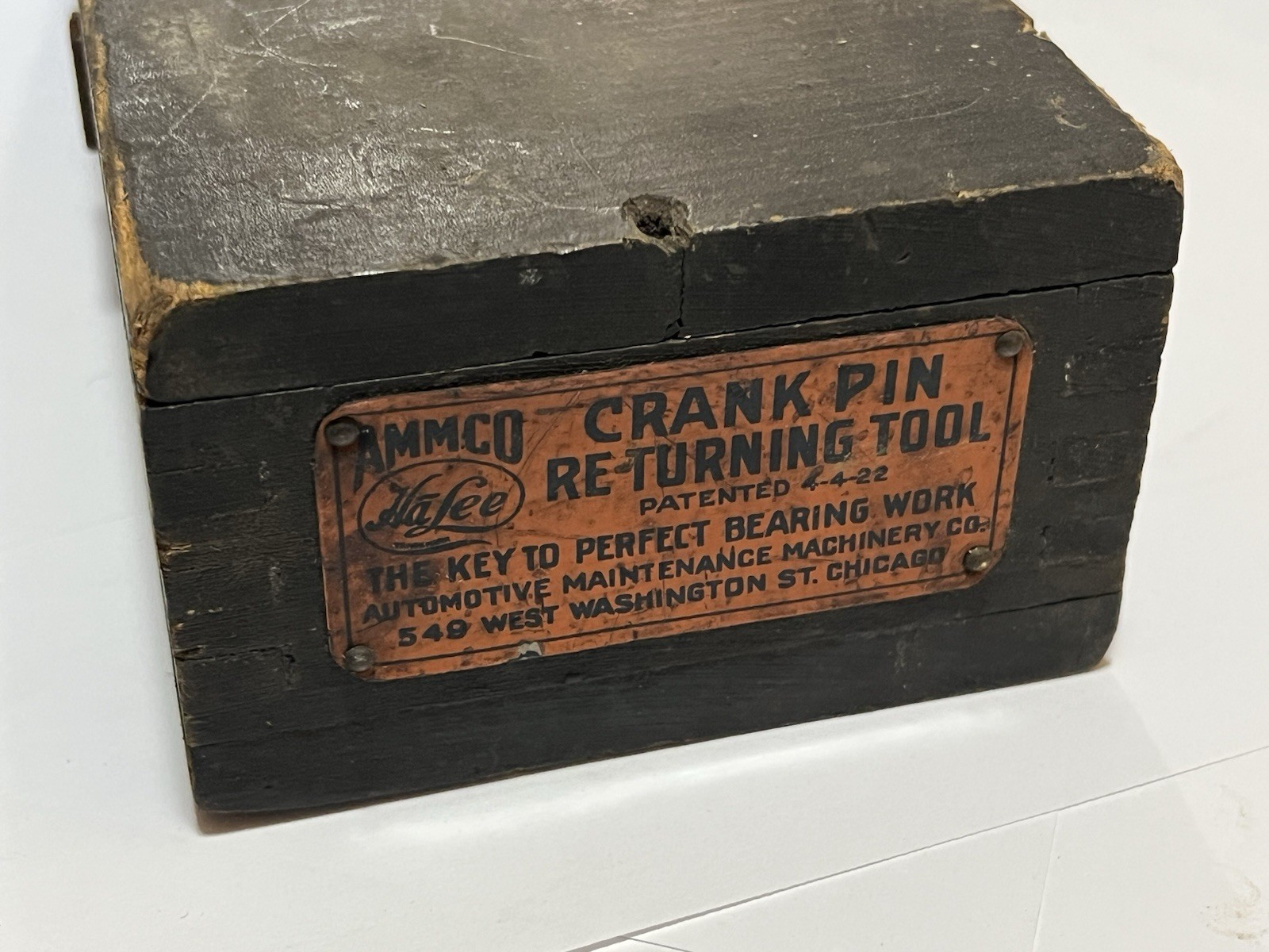 AMMCO HA Lee Vintage Crank Pin Re-Turning Tool in Box w Cutters 1-1/4″ – 2-1/4″