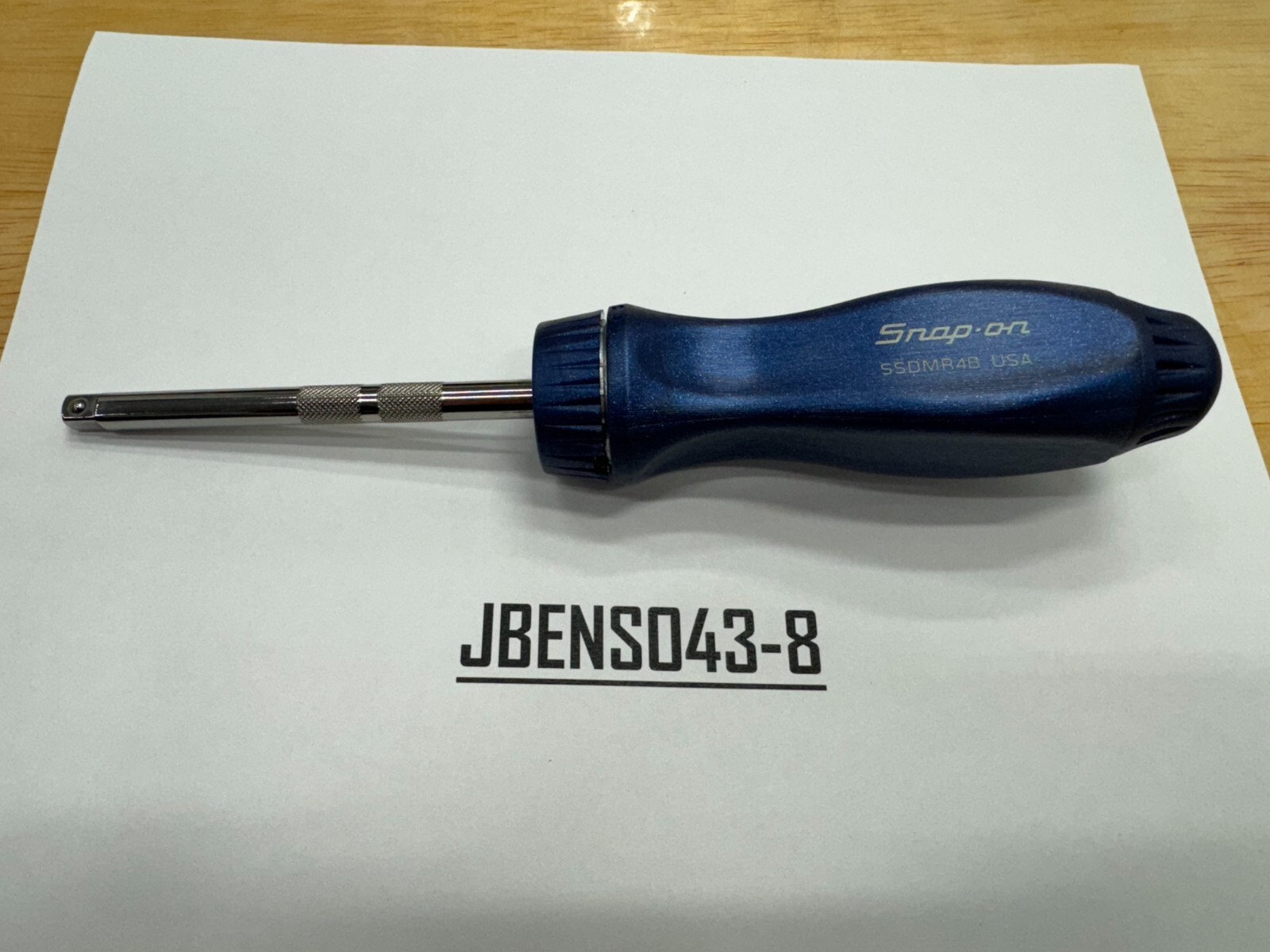 Snap-on Tools NEW POWER BLUE 1/4″ Drive Hard Grip 4″ Ratcheting Driver TMR4MB