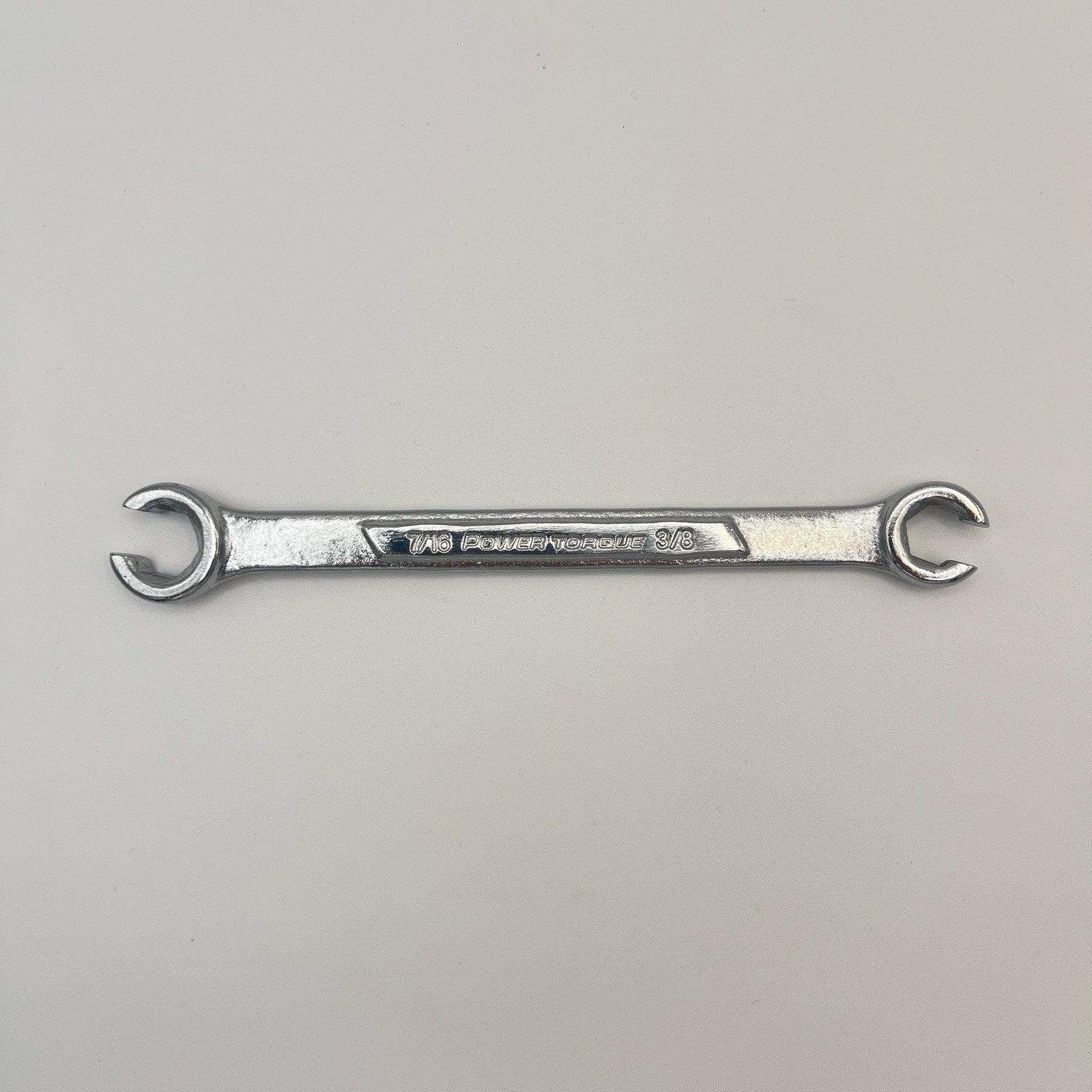Power Torque 3/8″ x 7/16″ Double End Flare Nut Line Wrench Tool GM0010 NOS