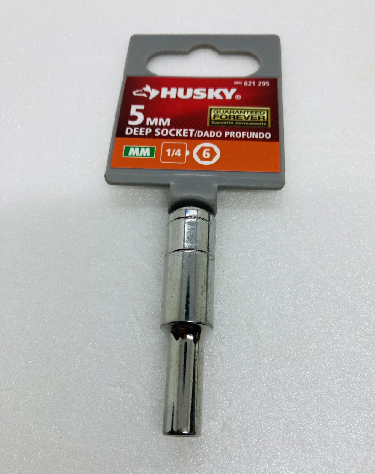 Husky 5mm 6 Point 1/4″ Drive Chrome Deep Socket (Lot Of 3) 621295 T1