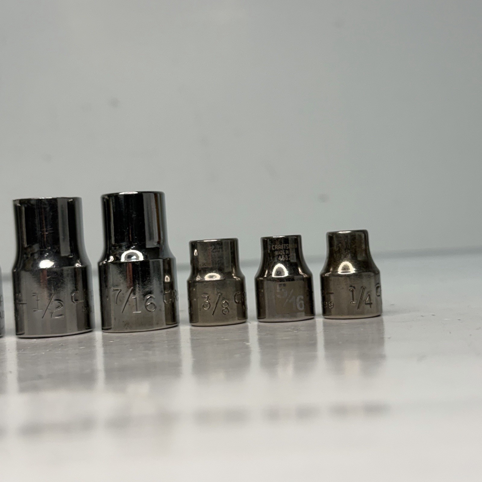 Craftsman Socket Set 11 Pc 1/2″ and 3/8″ Drive SAE 6 Point, 1″ – 1/4″ USA