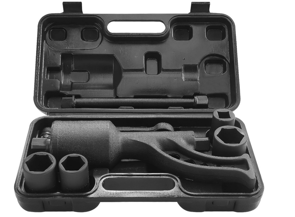 Multiplicador de Par 1″ para tuercas, 6,800N.m, Set con 4 Enchufes