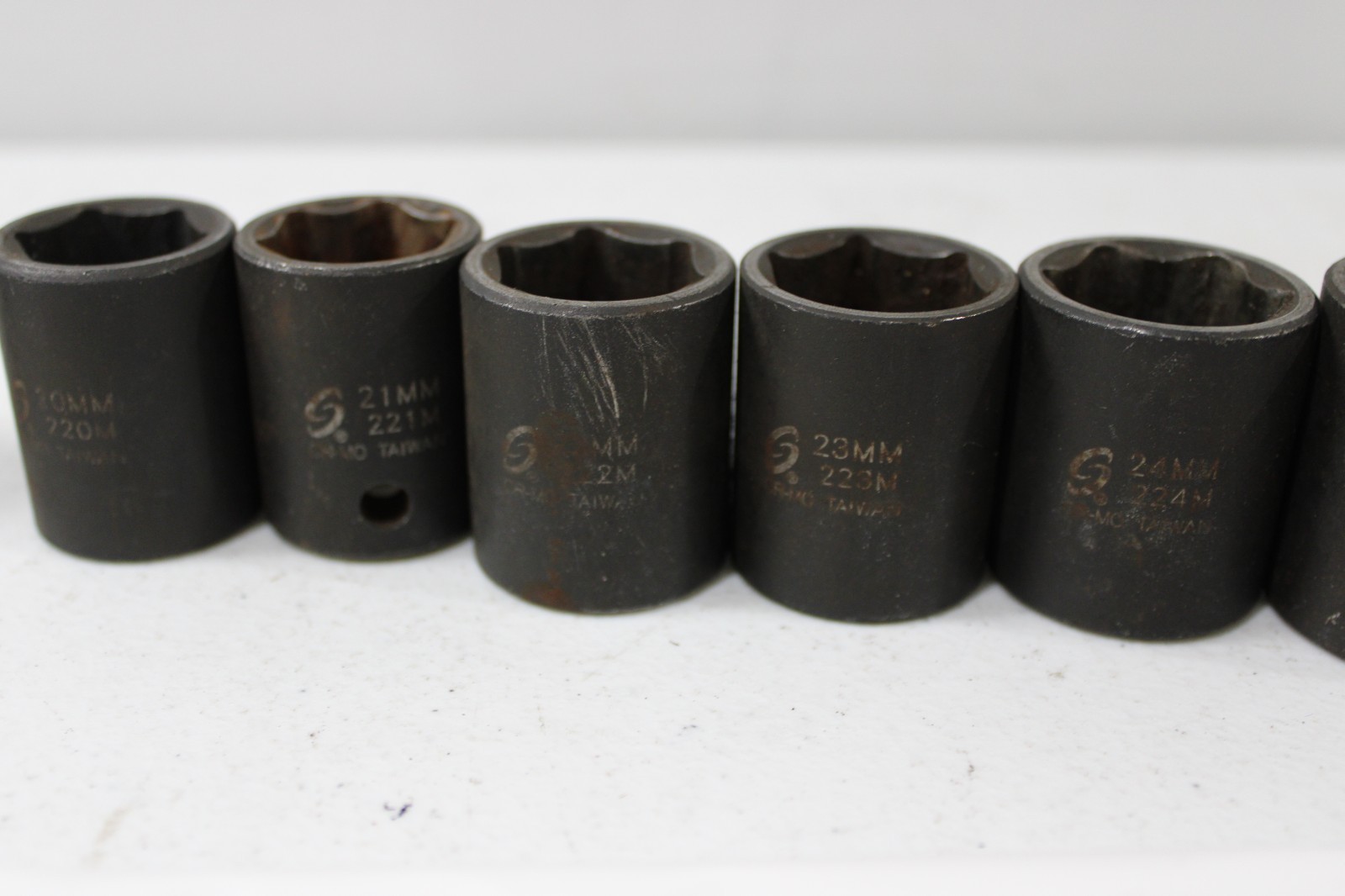 Sunex 14 Pieces SAE shallow Impact Socket Set 3/8 drive