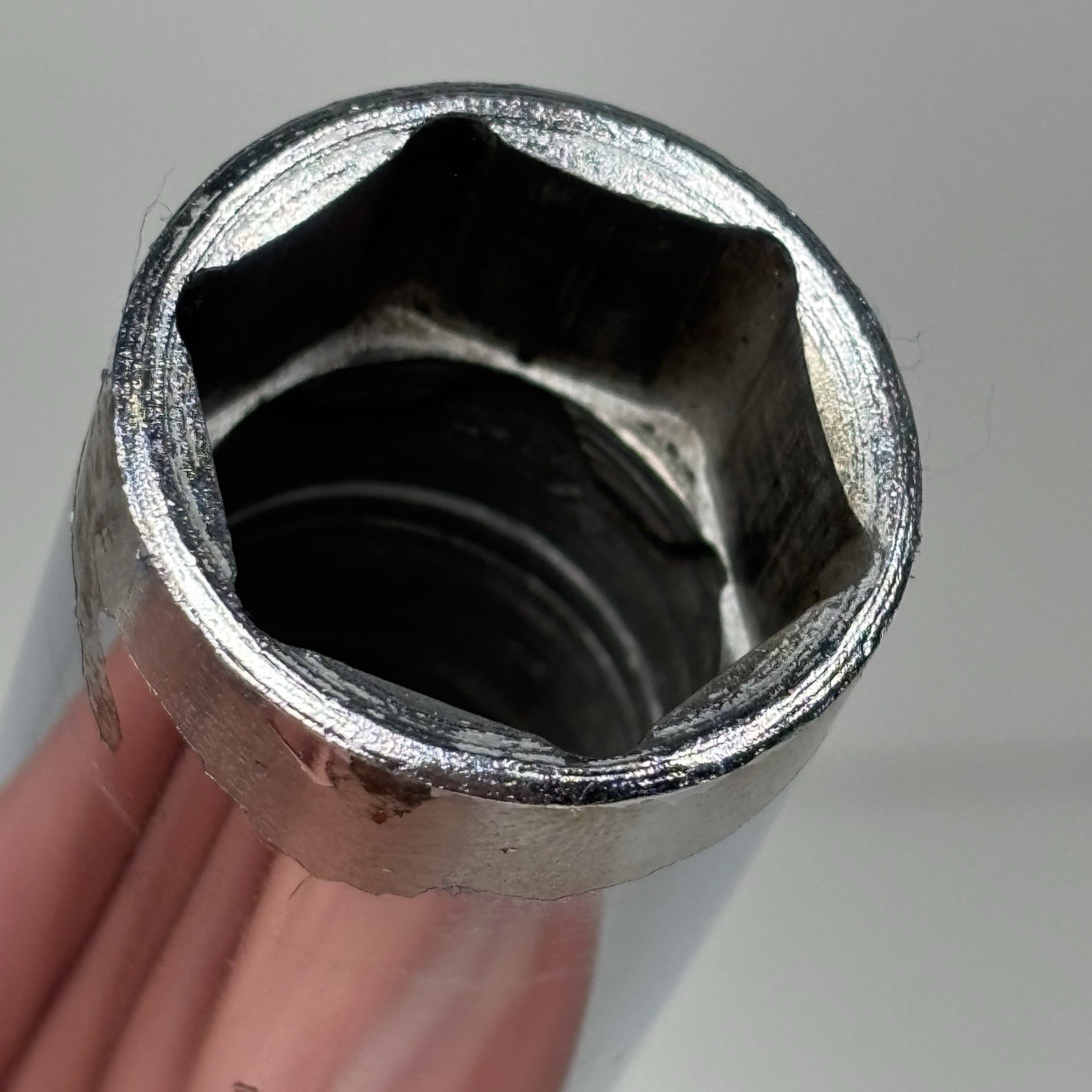 Snap On Tools SFS241 3/8 Dr 6Pt SAE 3/4 Flank Dr Deep Chrome Socket USA VTG