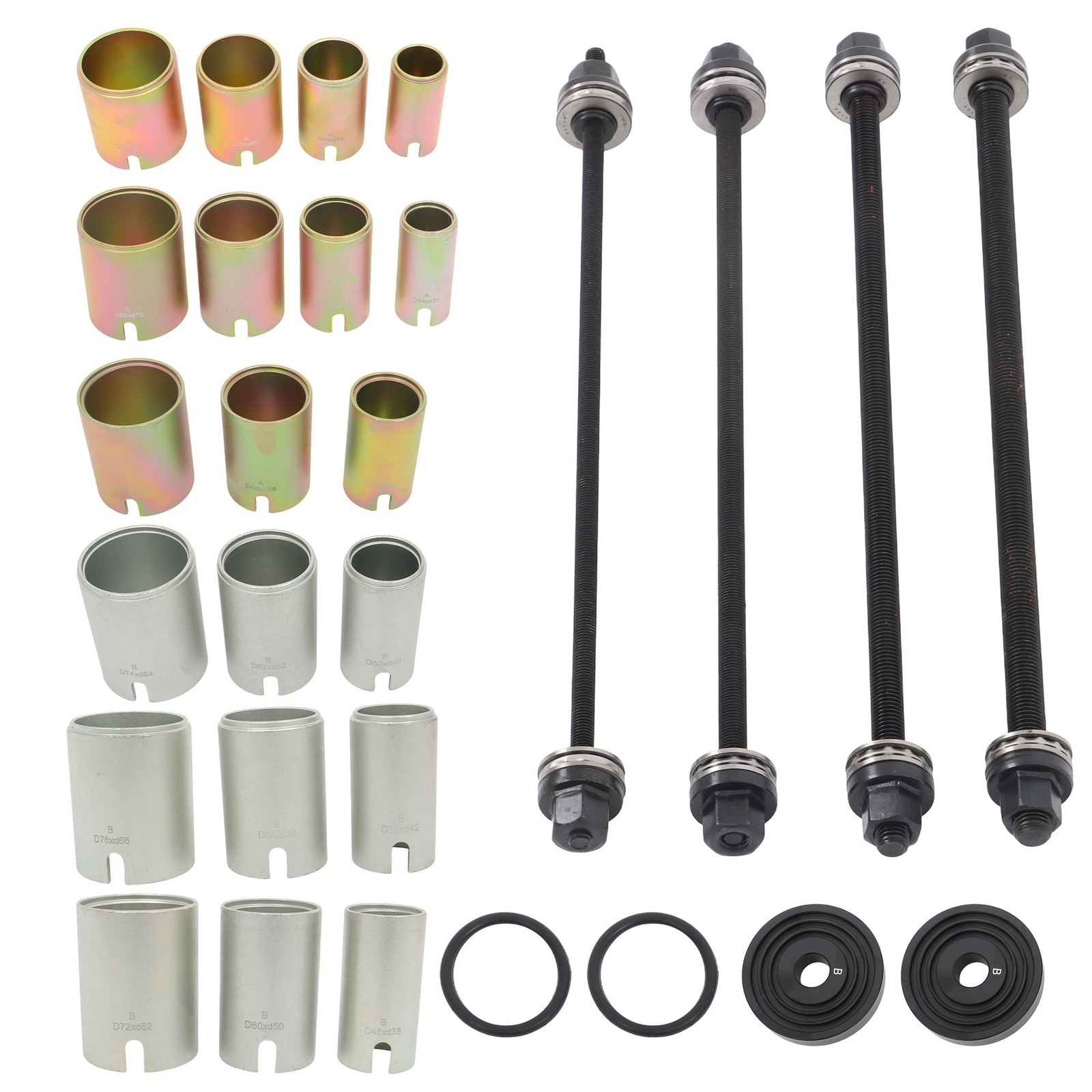 Universal Press Pull Sleeve Kit Bush Bearing Removal Insertion Tool Kit 26PCS