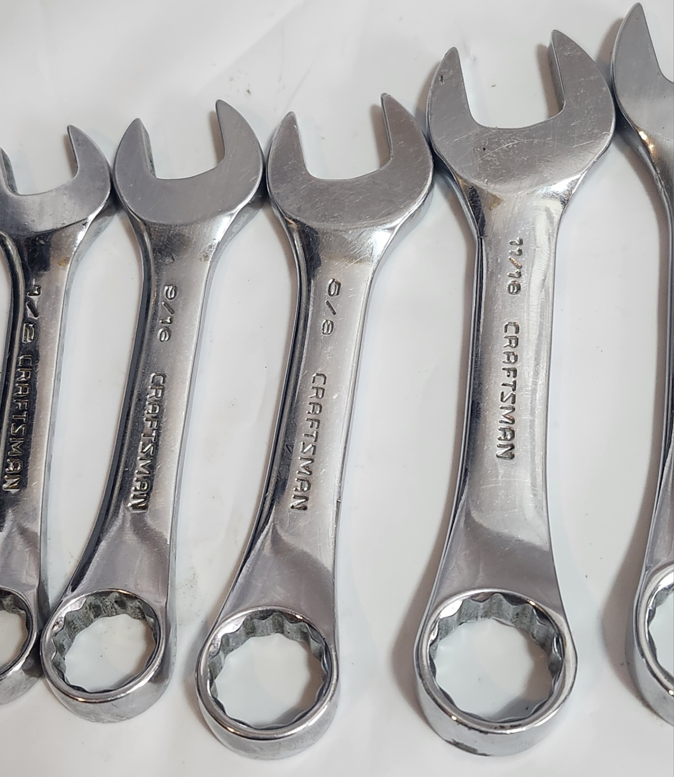 Craftsman 11-Piece SAE Stubby Combination -K- Series Wrench Set Polished Finish