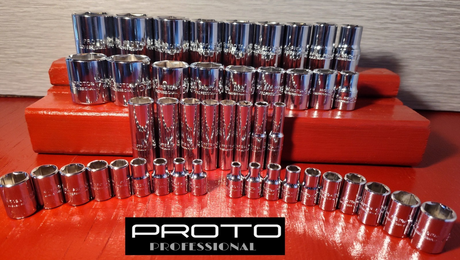 🇺🇲 PROTO PROfessional 45 Pc. Socket Set: SAE/MM, 1/2″ 3/8″ 1/4″ Drive (NEW)
