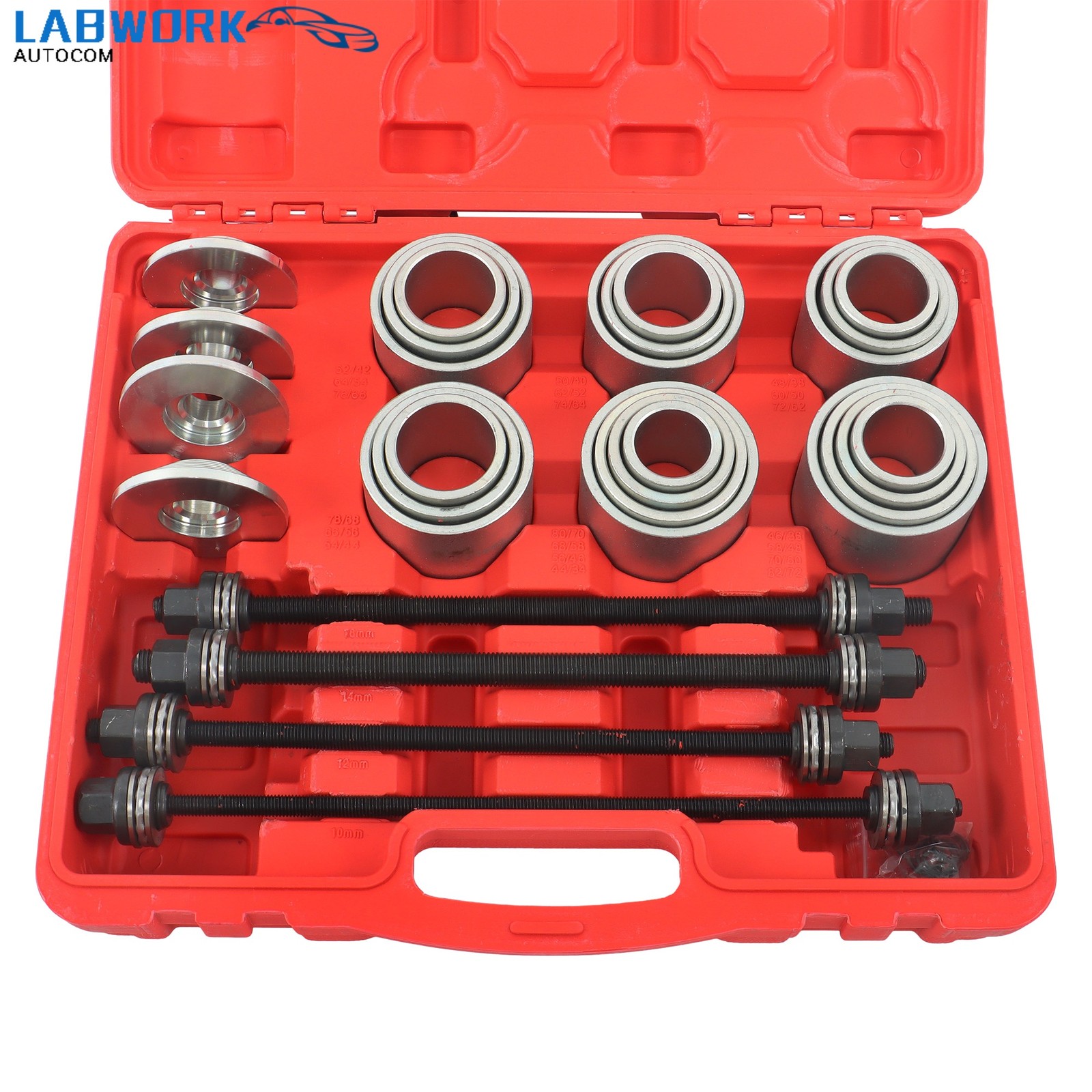 28Pc Universal Press Pull Sleeve Kit Remove Bearings Bushes Seals Garage Tool