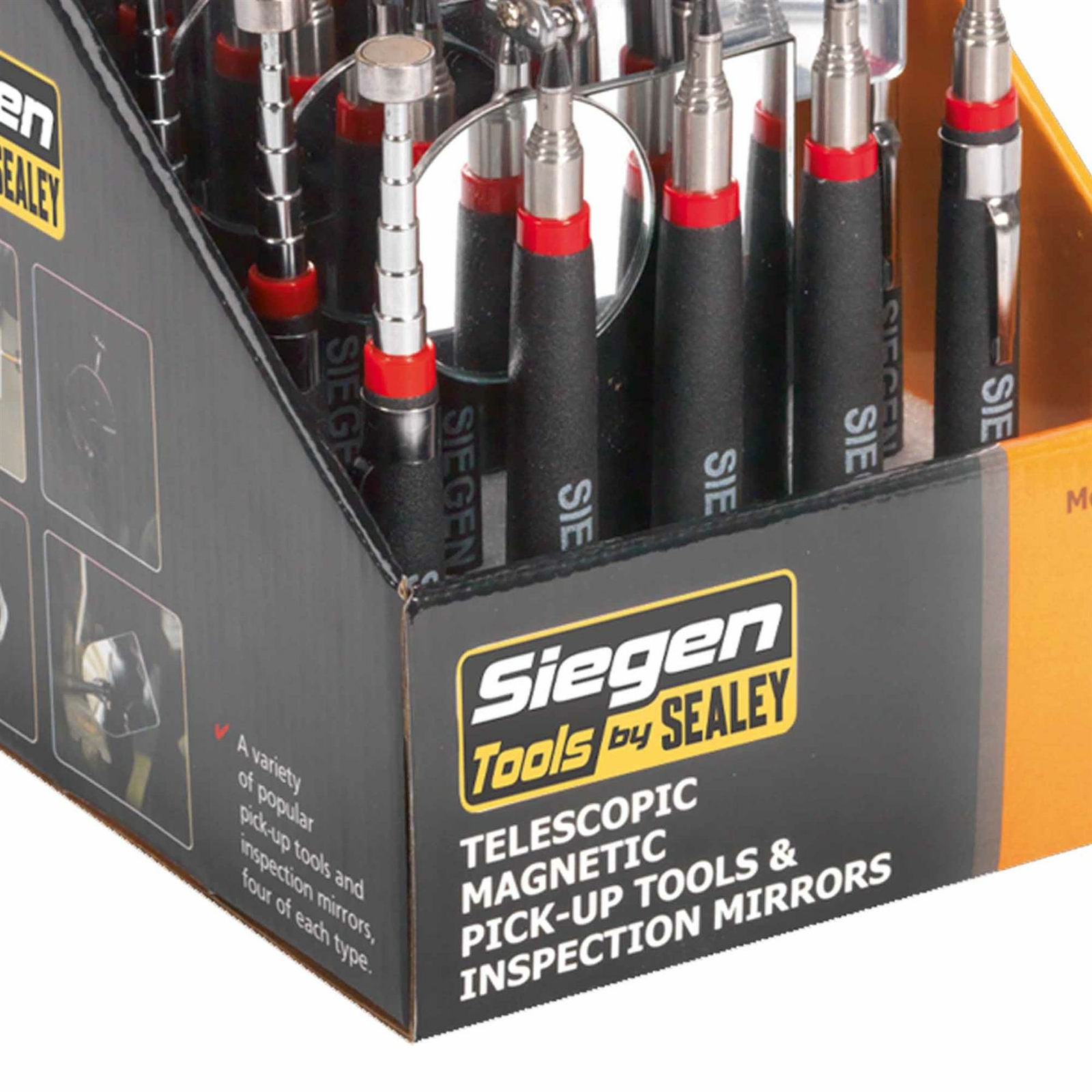 Sealey Tele Magnetic Pick-Up Tools & Inspection Mirrors Box of 20