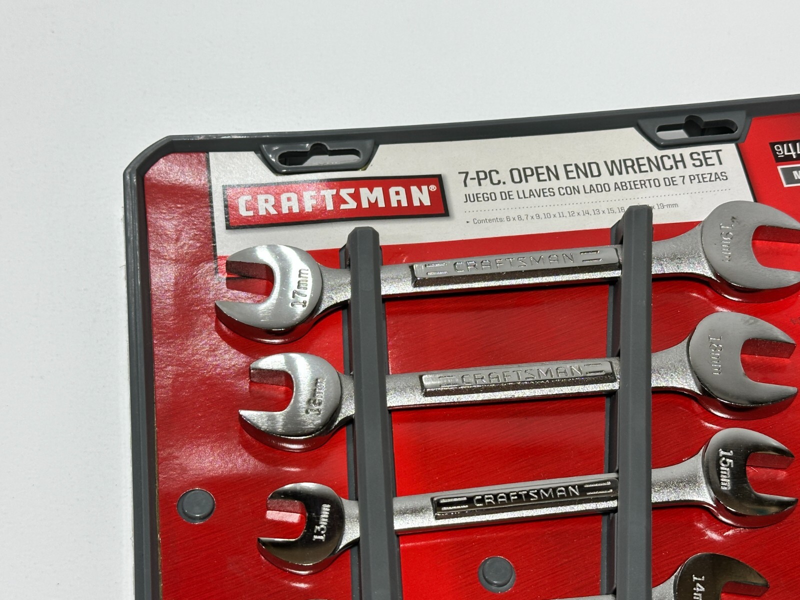 NOS Craftsman Tools 44188 7pc Metric 6mm to 19mm Open-End Wrench Set