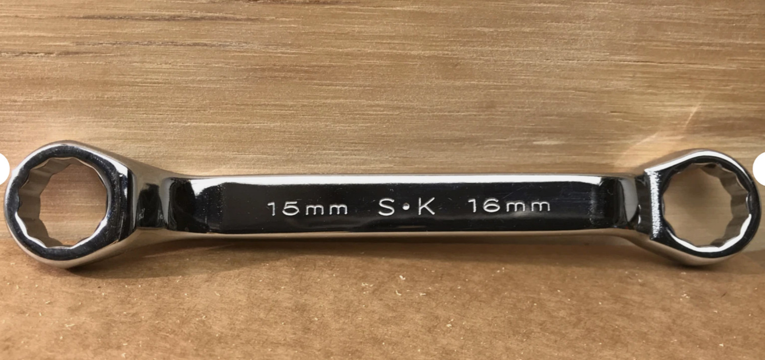SK #87765 Offset Box End 15mm-16mm 12 Point Metric Chrome New. Original SK