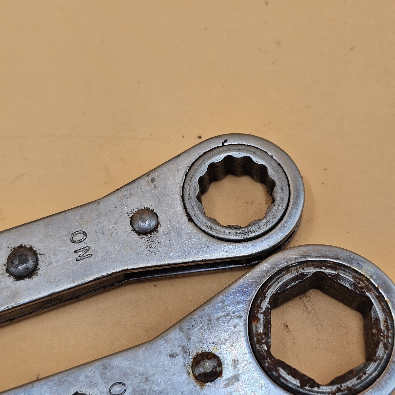 Vintage Snap On Ratcheting Wrench Set Of 3 R1820, R2426S, R-2428
