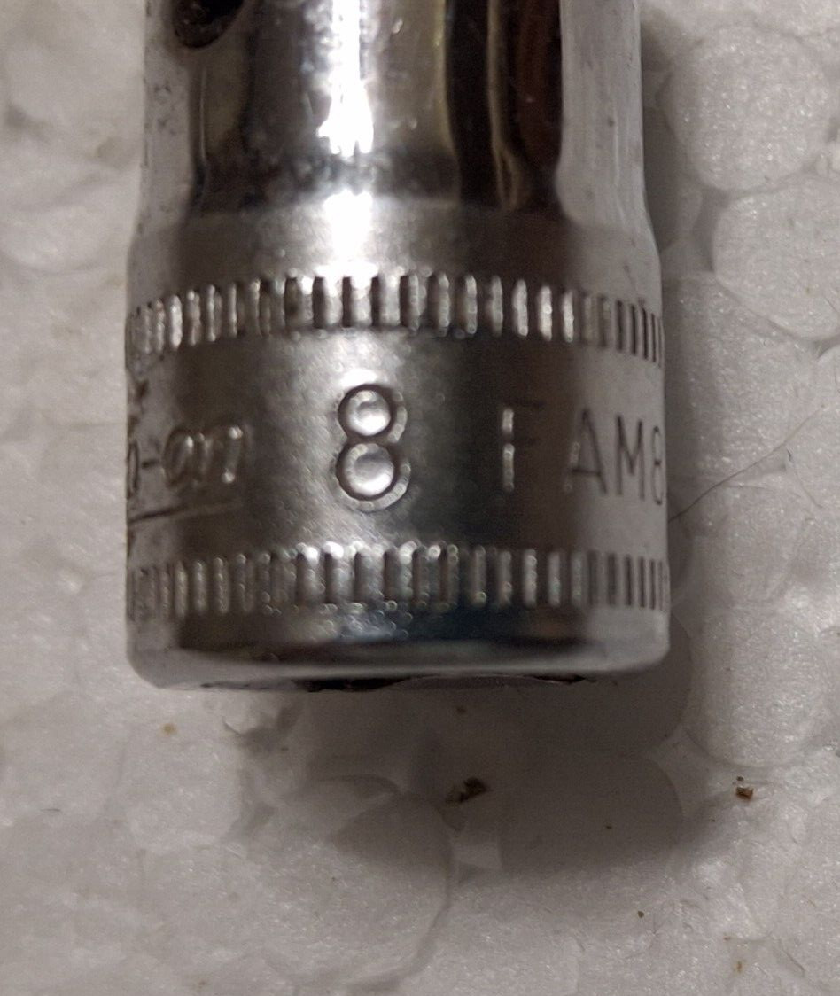 Snap On 3/8 Drive Hex Bit Socket 8mm Metric – FAM8A