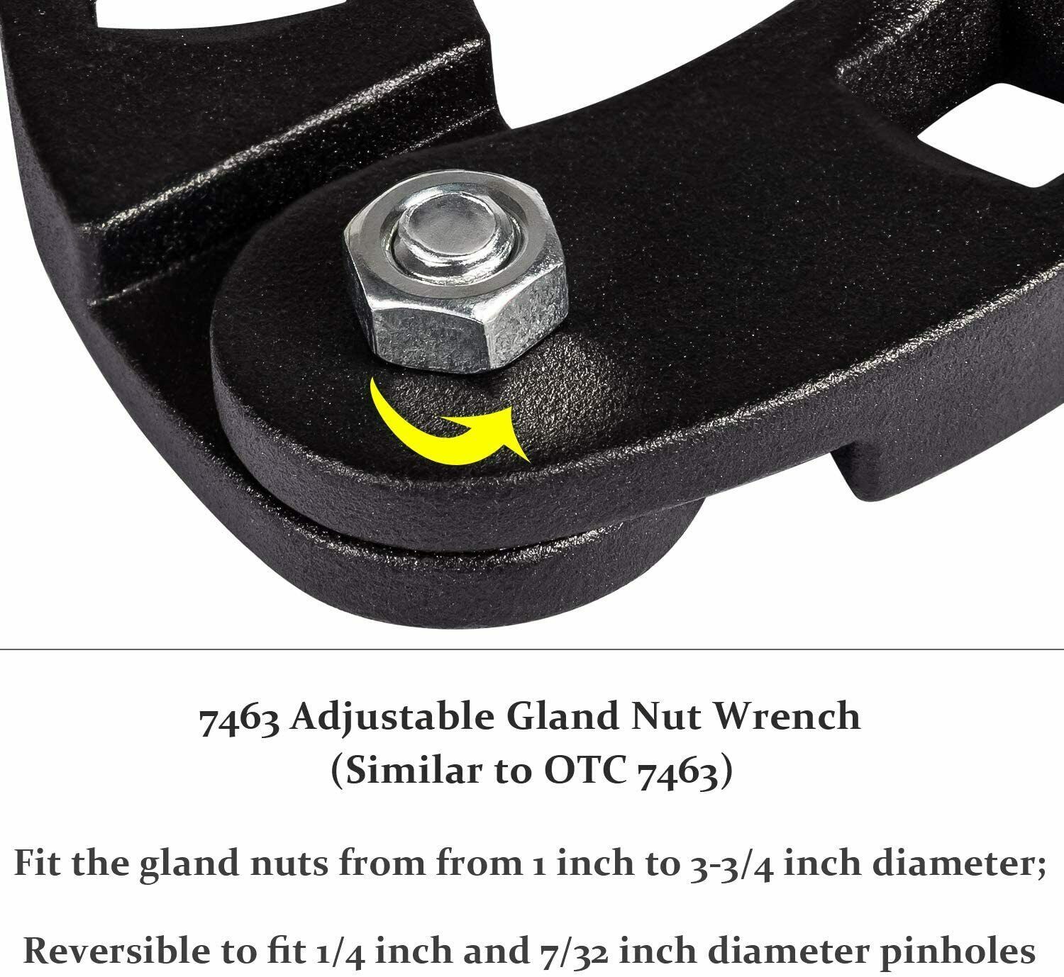 7463 Adjustable Gland Nut Wrench Small Pin Spanner Fit For Hydraulic Cylinders