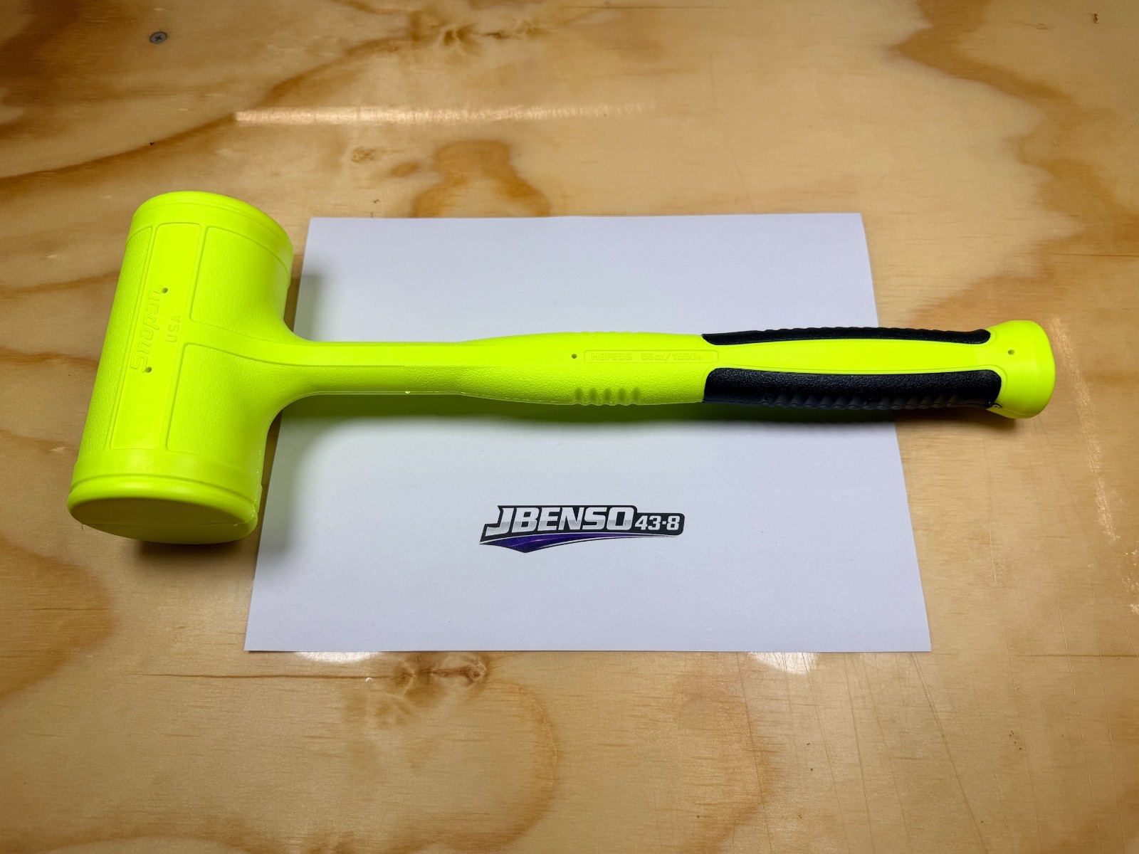 Snap-on Tools USA NEW HI-VIZ 56oz / 1550g Soft Face Dead Blow Hammer HBFE56HV