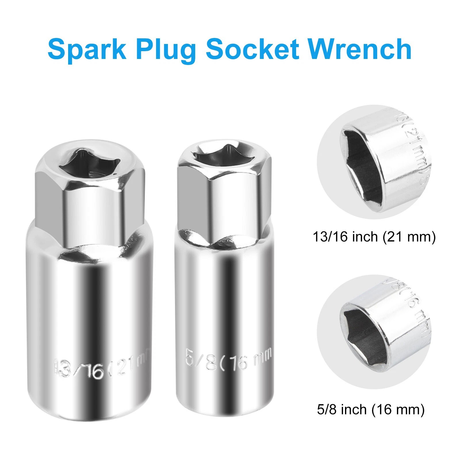 16mm 21mm Spark Plug Socket Wrench T-Handle Swivel Removal Tool for Automotive