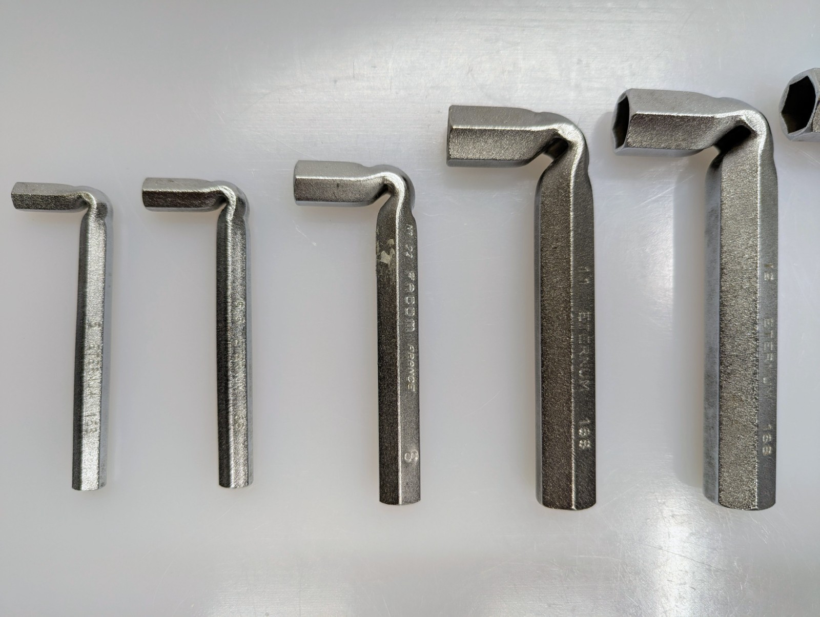 8 FACOM & ETERNUM L-Shape Hex Wrenches Sizes: 5, 5.5, 8, 11, 12, 13, 19, & 23mm