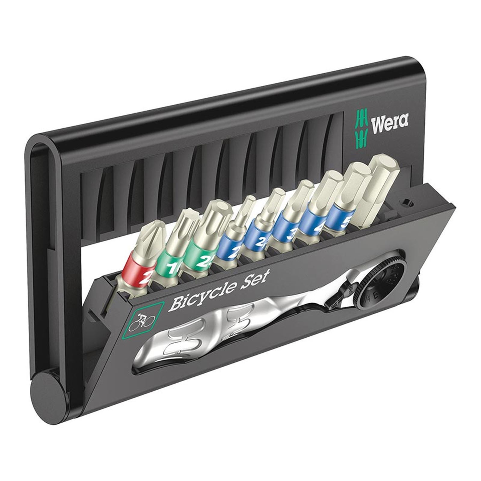 Wera Bicycle Set 9 Bit-Check with Mini Bit Ratchet – 1/4» Hex Kit 05004177001