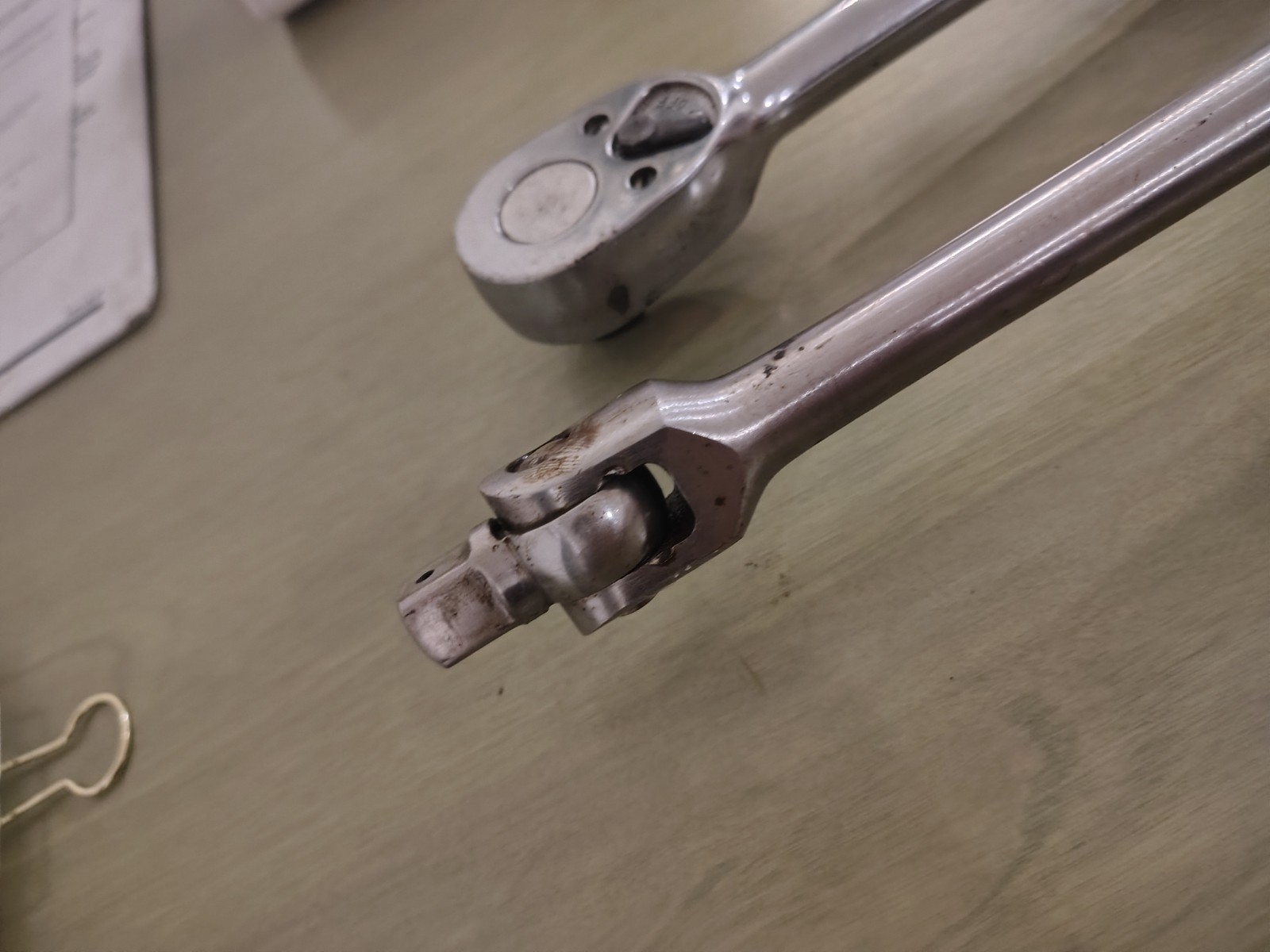 Snap-On Tools SL715 1/2″ Drive Heavy Duty Long Ratchet And SN18A Breaker Bar